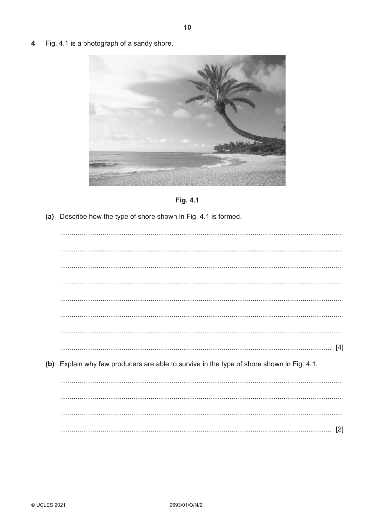 Cambridge A Level Marine Science 9693 2021 Oct/Nov Paper 1 · Variant 0 question paper, page 10 of 20