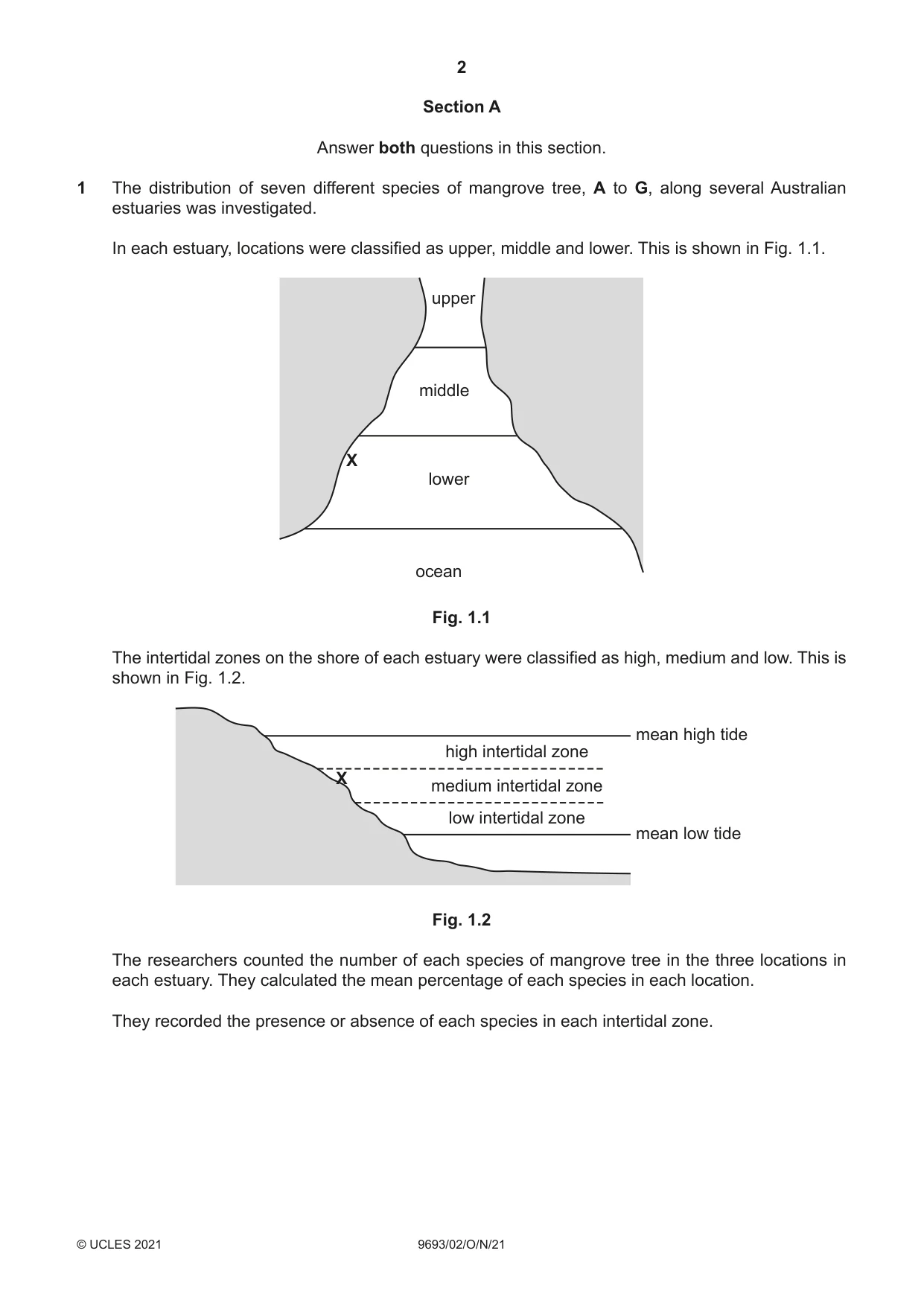 Cambridge A Level Marine Science 9693 2021 Oct/Nov Paper 2 · Variant 0 question paper, page 2 of 12