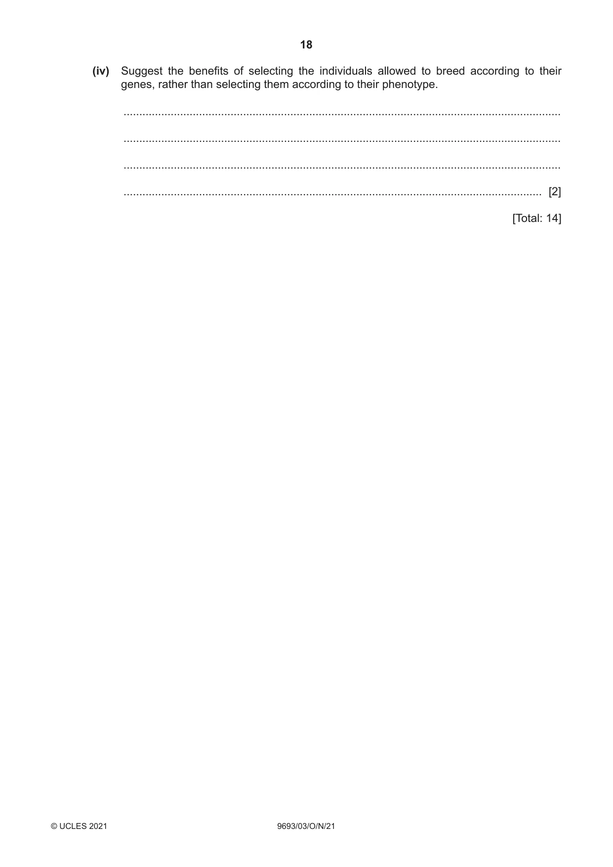 Cambridge A Level Marine Science 9693 2021 Oct/Nov Paper 3 · Variant 0 question paper, page 18 of 20