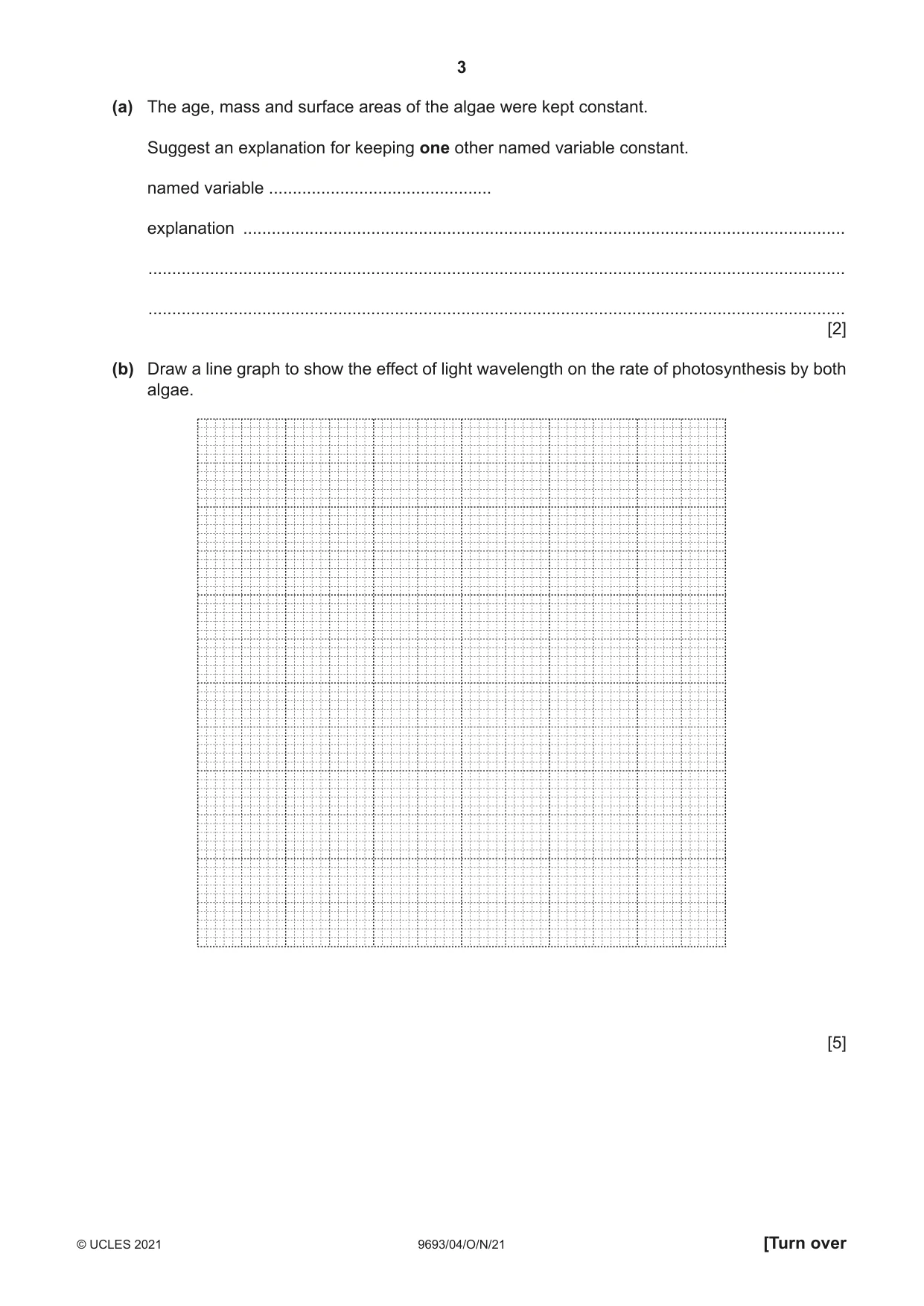 Cambridge A Level Marine Science 9693 2021 Oct/Nov Paper 4 · Variant 0 question paper, page 3 of 16