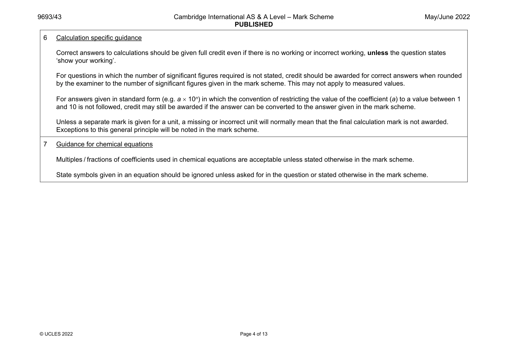 Mark scheme, page 4 of 13