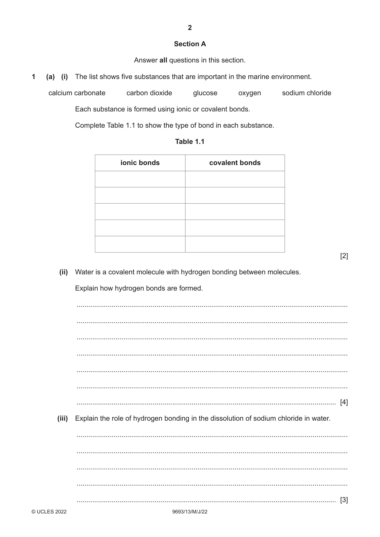 Cambridge A Level Marine Science 9693 2022 May/June Paper 1 · Variant 3 question paper, page 2 of 12