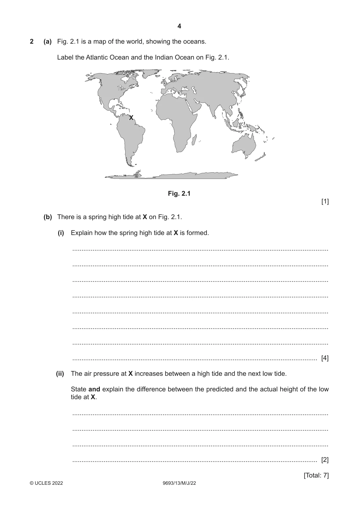 Cambridge A Level Marine Science 9693 2022 May/June Paper 1 · Variant 3 question paper, page 4 of 12