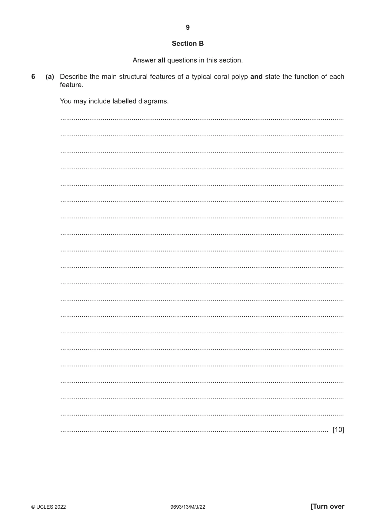 Cambridge A Level Marine Science 9693 2022 May/June Paper 1 · Variant 3 question paper, page 9 of 12