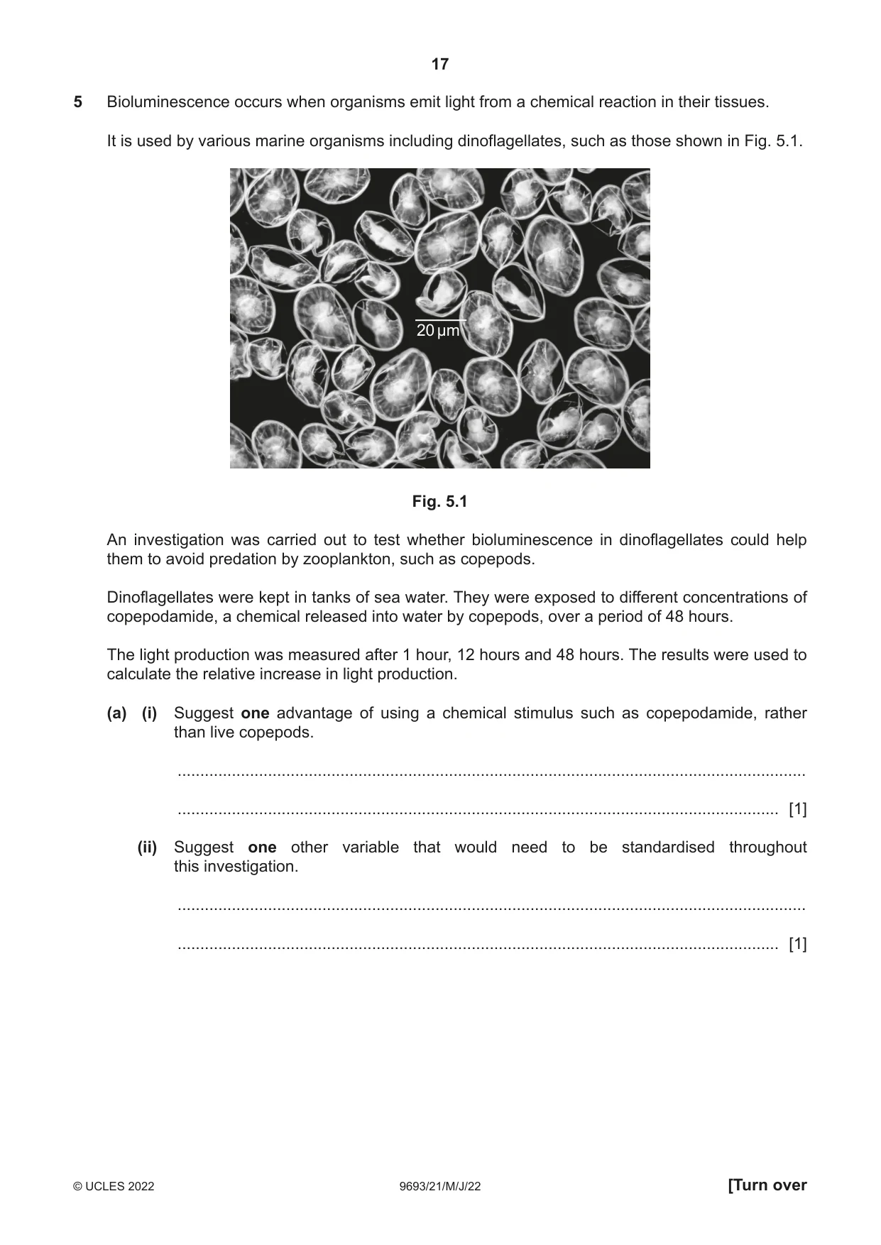 Cambridge A Level Marine Science 9693 2022 May/June Paper 2 · Variant 1 question paper, page 17 of 24