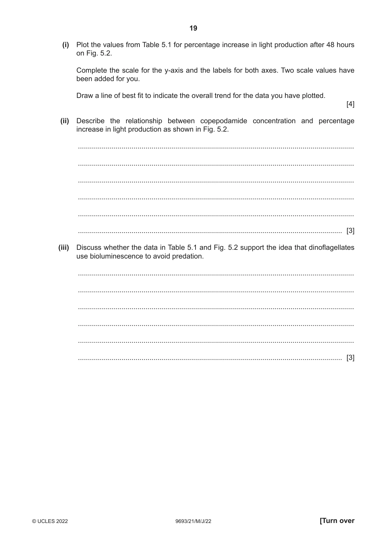 Cambridge A Level Marine Science 9693 2022 May/June Paper 2 · Variant 1 question paper, page 19 of 24