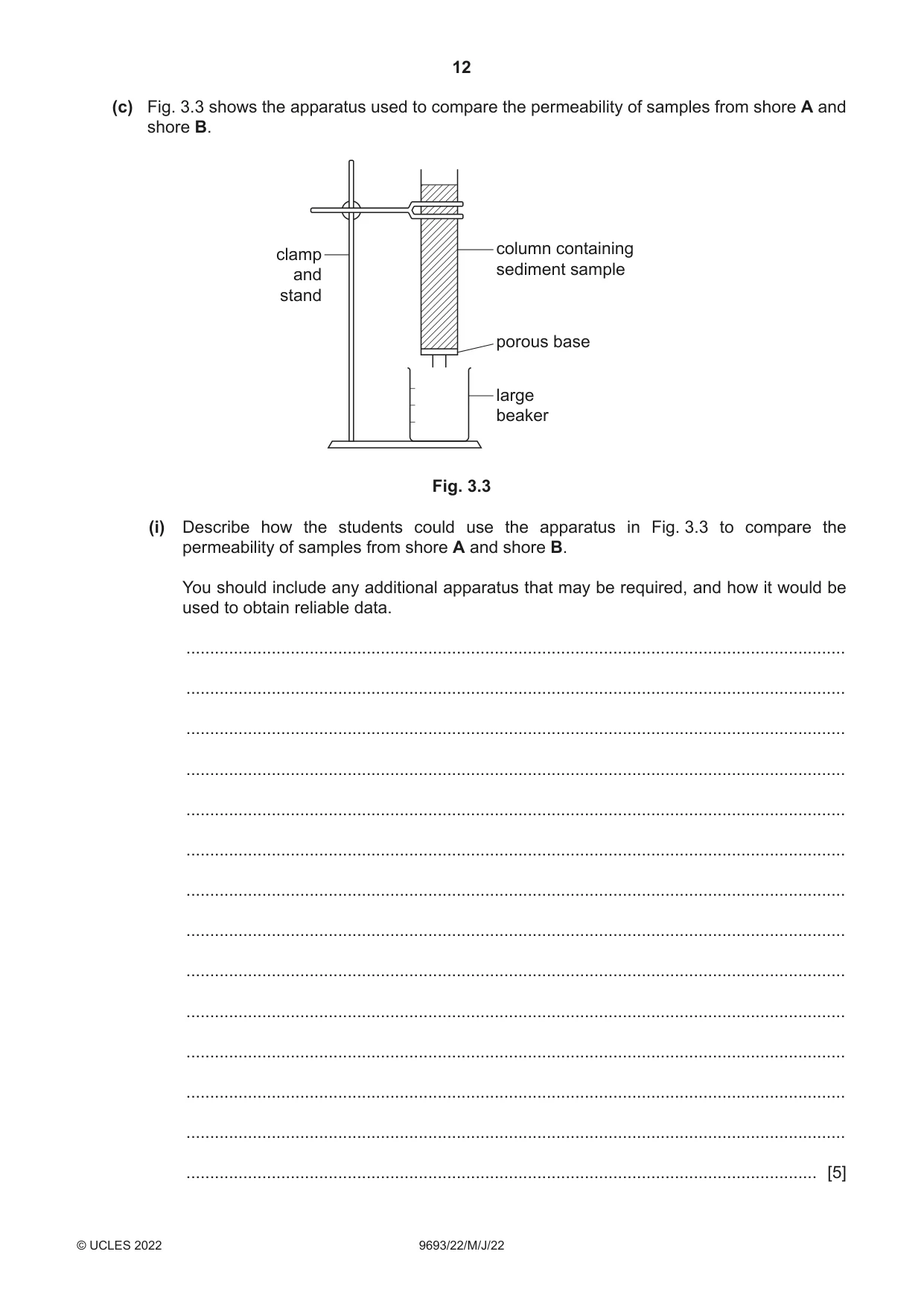 Cambridge A Level Marine Science 9693 2022 May/June Paper 2 · Variant 2 question paper, page 12 of 24
