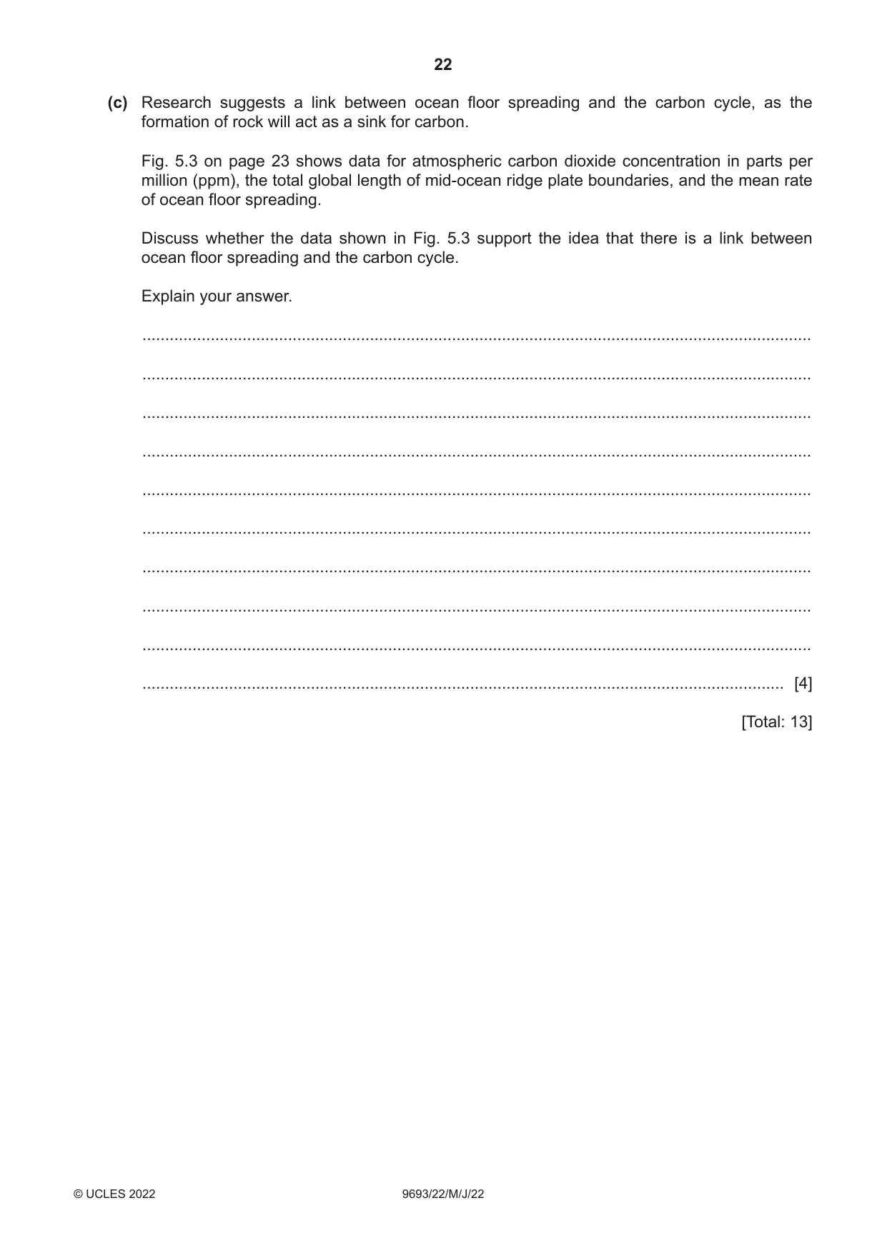 Cambridge A Level Marine Science 9693 2022 May/June Paper 2 · Variant 2 question paper, page 22 of 24