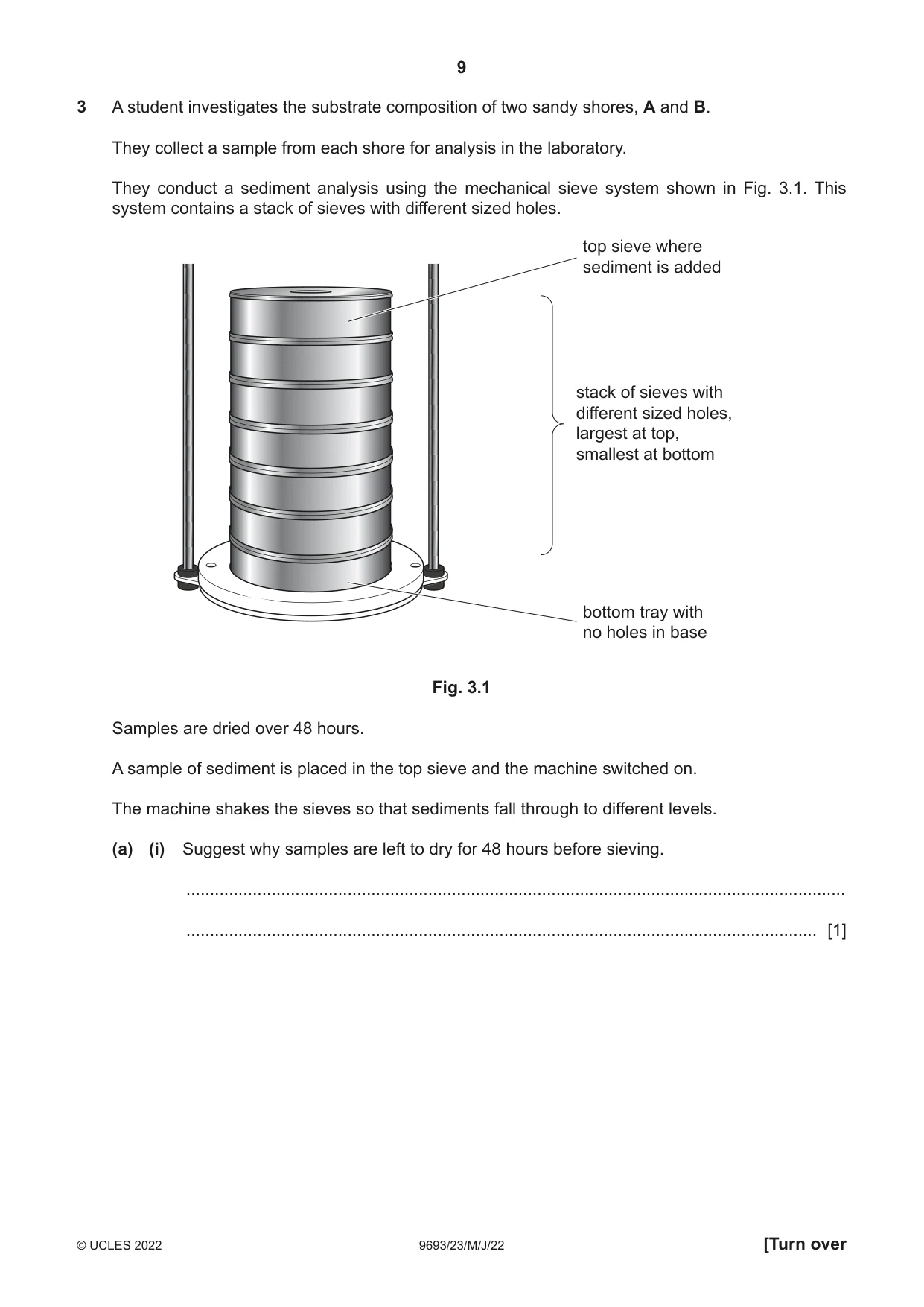 Cambridge A Level Marine Science 9693 2022 May/June Paper 2 · Variant 3 question paper, page 9 of 24