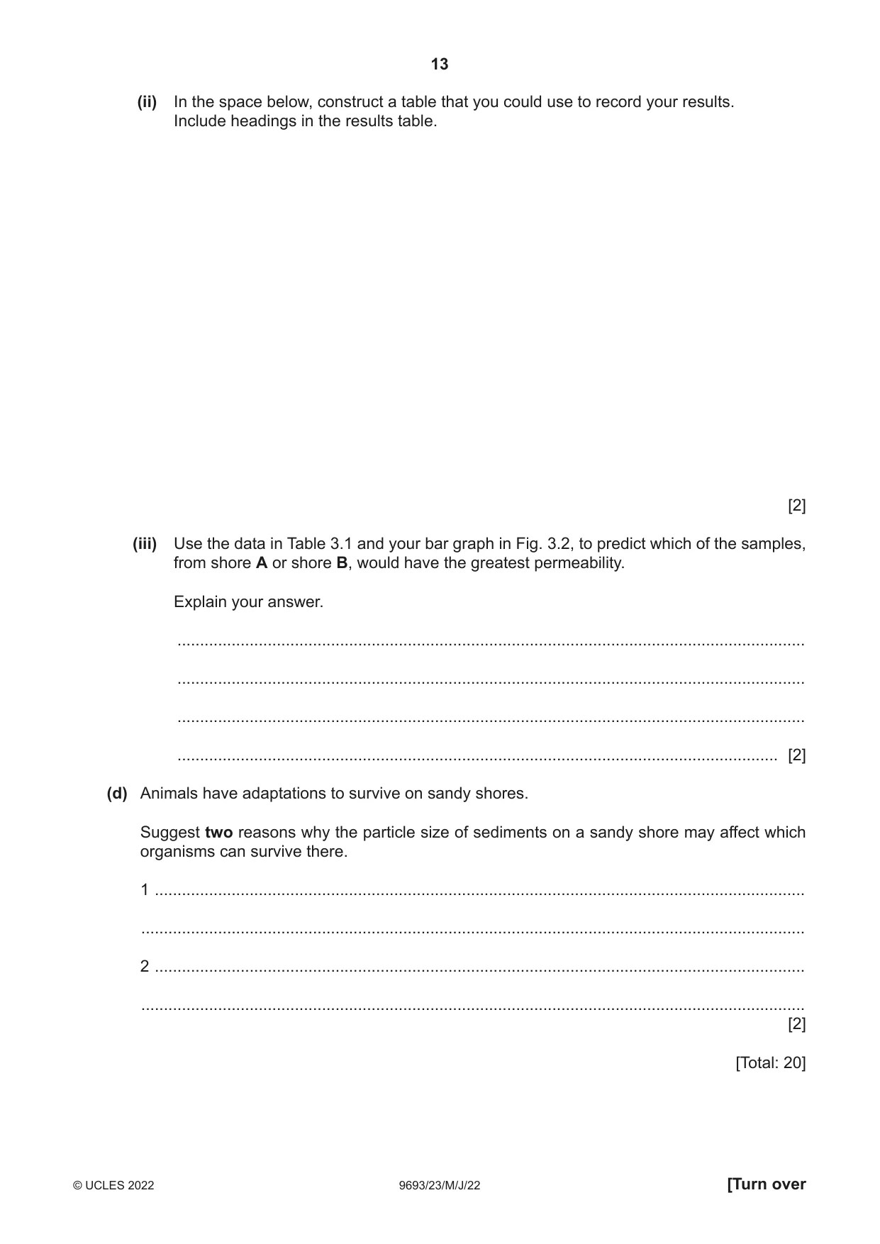 Cambridge A Level Marine Science 9693 2022 May/June Paper 2 · Variant 3 question paper, page 13 of 24
