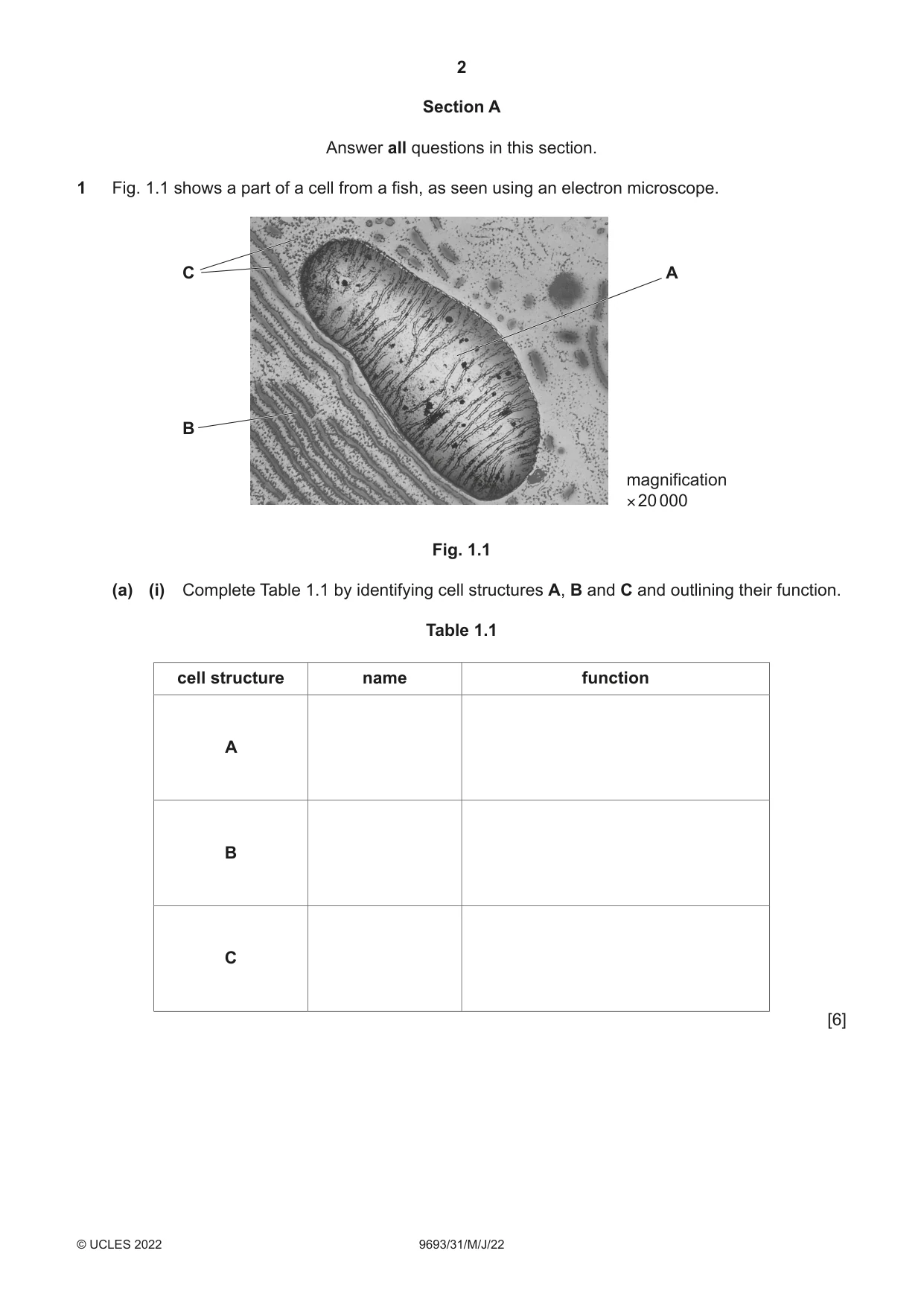 Cambridge A Level Marine Science 9693 2022 May/June Paper 3 · Variant 1 question paper, page 2 of 16