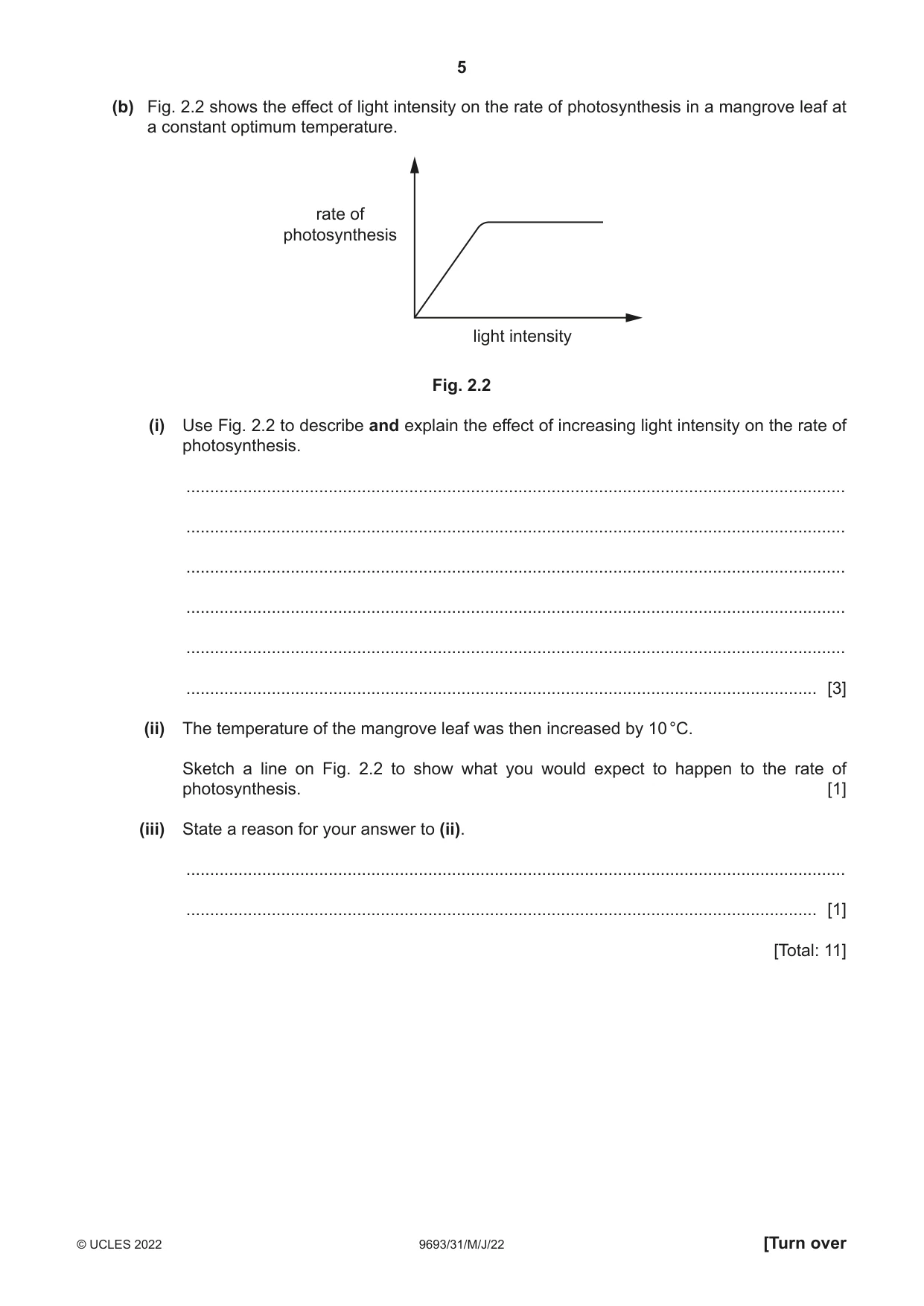 Cambridge A Level Marine Science 9693 2022 May/June Paper 3 · Variant 1 question paper, page 5 of 16