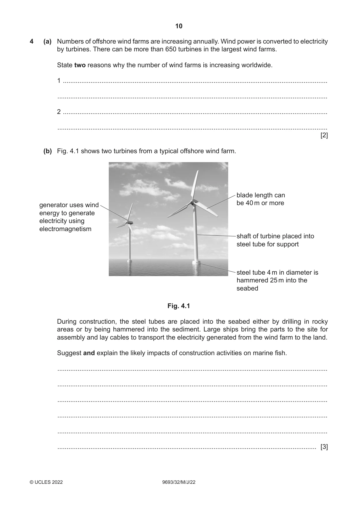 Cambridge A Level Marine Science 9693 2022 May/June Paper 3 · Variant 2 question paper, page 10 of 16
