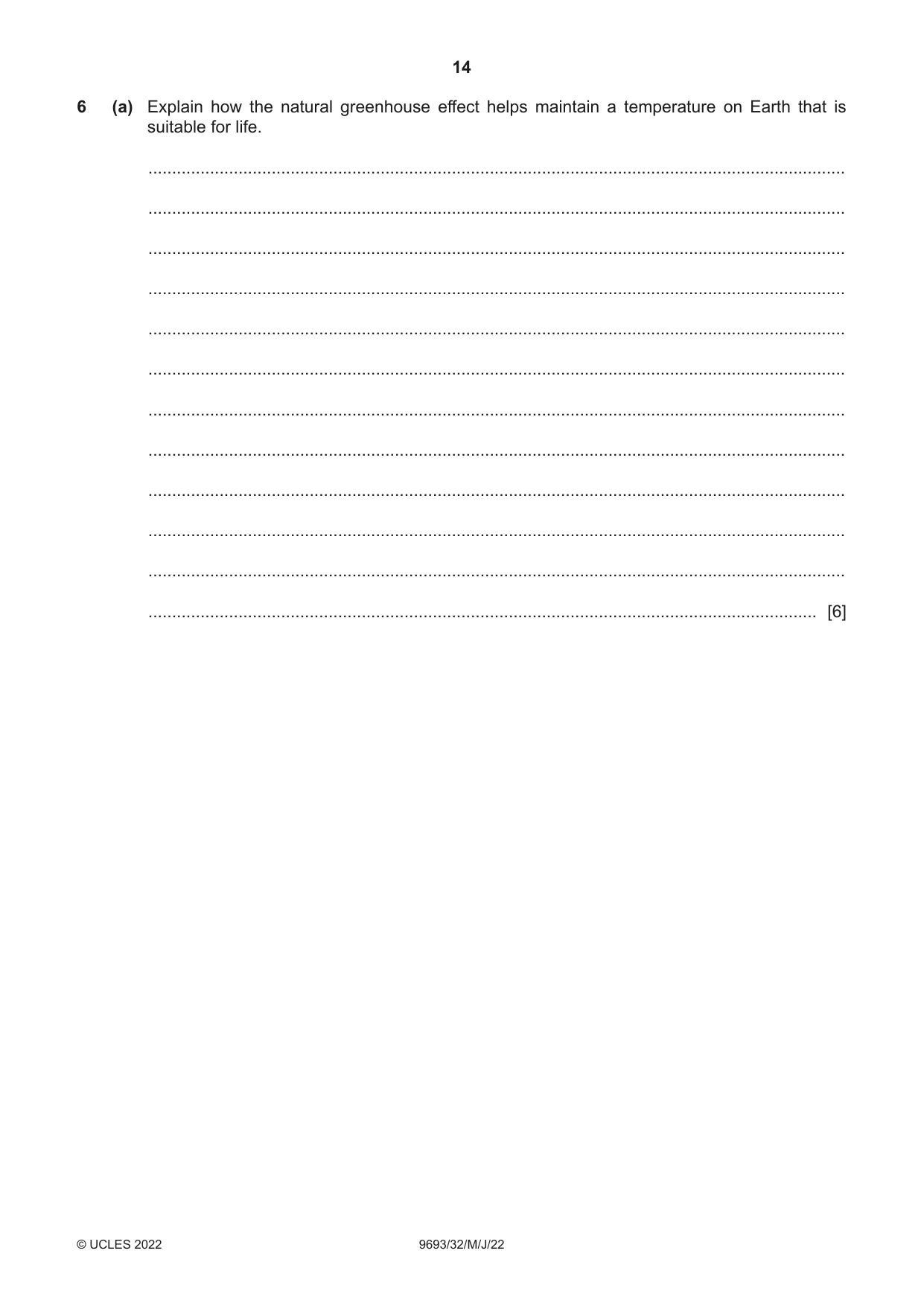 Cambridge A Level Marine Science 9693 2022 May/June Paper 3 · Variant 2 question paper, page 14 of 16