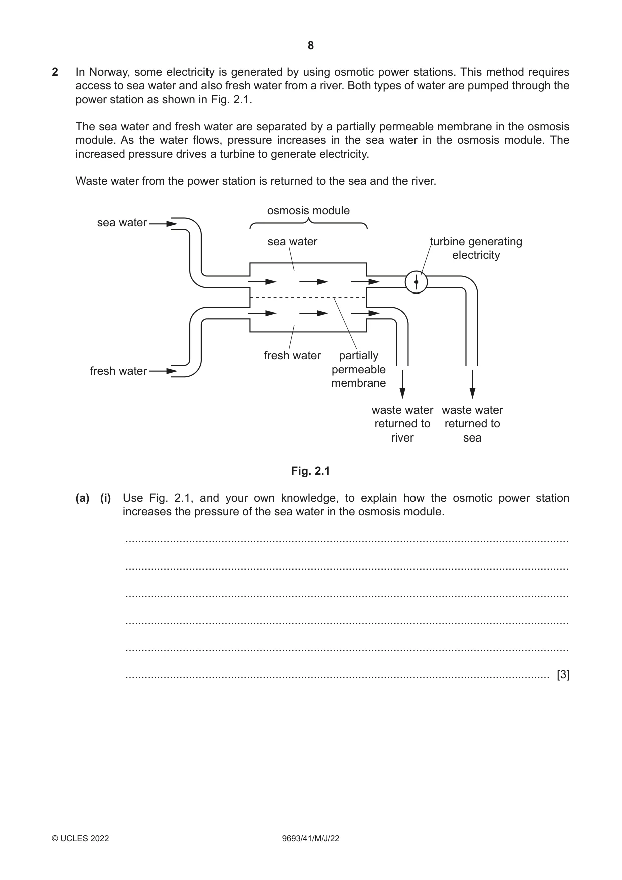 Cambridge A Level Marine Science 9693 2022 May/June Paper 4 · Variant 1 question paper, page 8 of 24