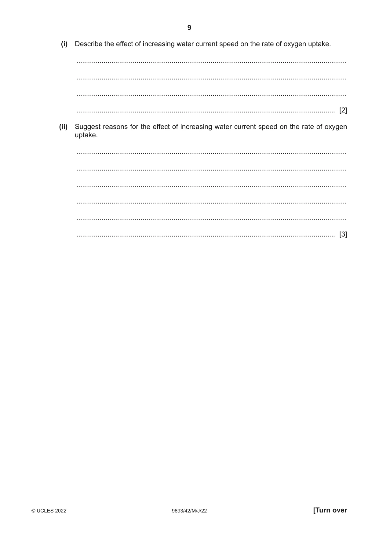 Cambridge A Level Marine Science 9693 2022 May/June Paper 4 · Variant 2 question paper, page 9 of 24