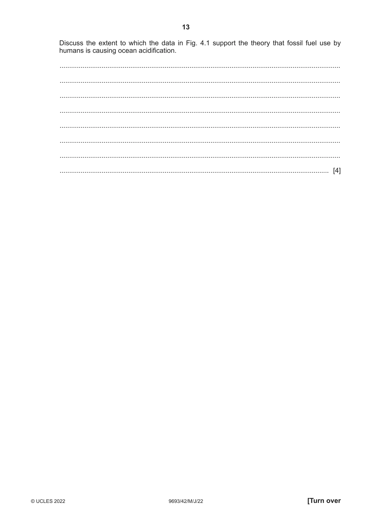 Cambridge A Level Marine Science 9693 2022 May/June Paper 4 · Variant 2 question paper, page 13 of 24