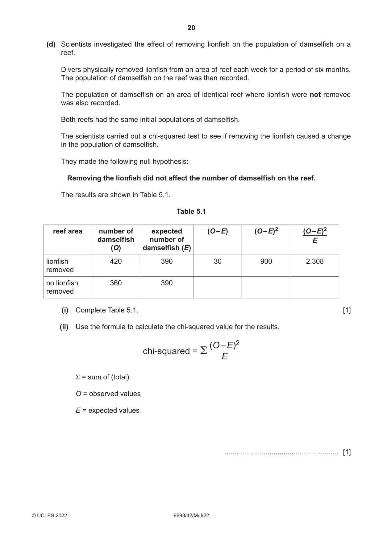 Cambridge A Level Marine Science 9693 2022 May/June Paper 4 · Variant 2 question paper, page 20 of 24
