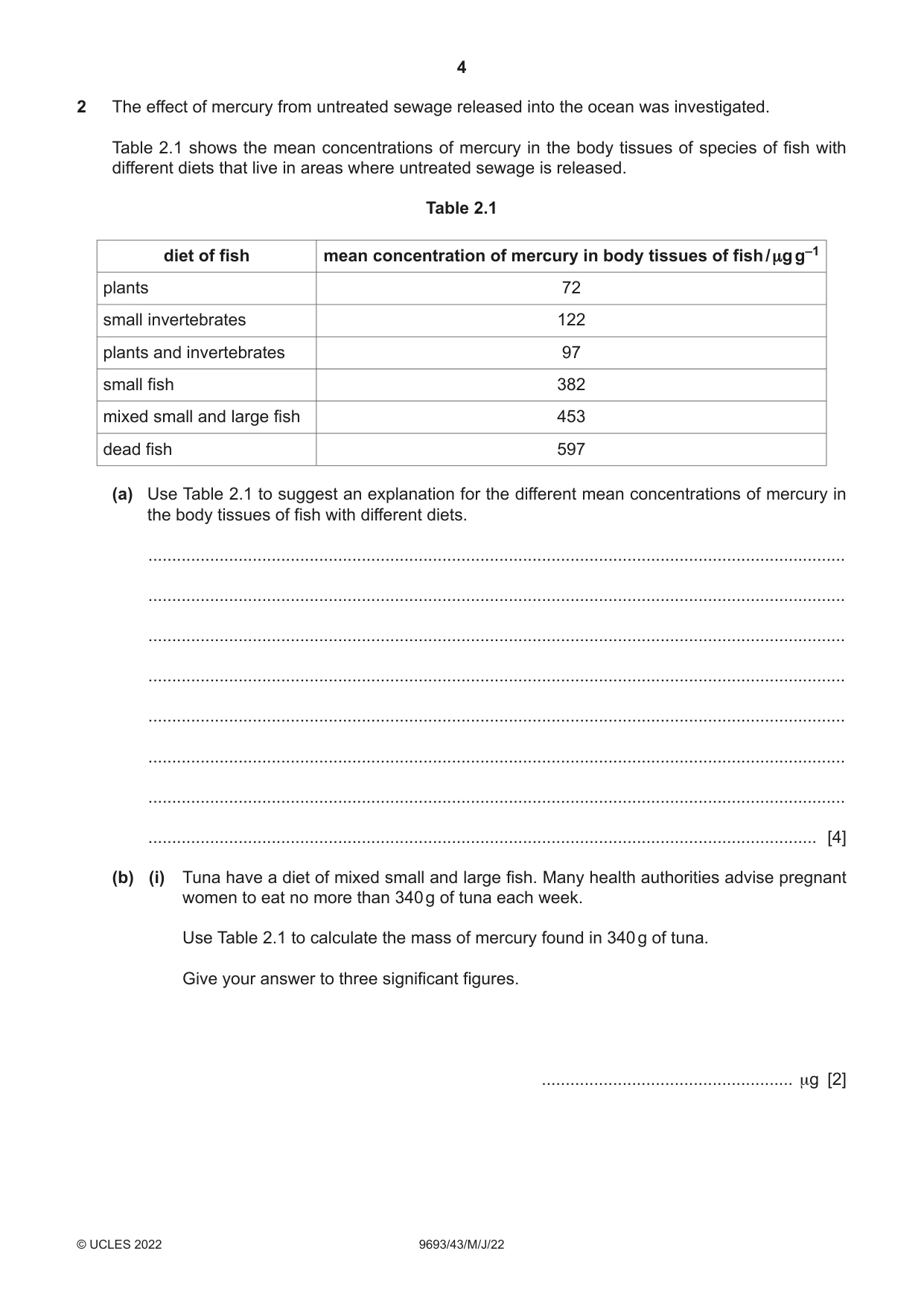 Cambridge A Level Marine Science 9693 2022 May/June Paper 4 · Variant 3 question paper, page 4 of 24