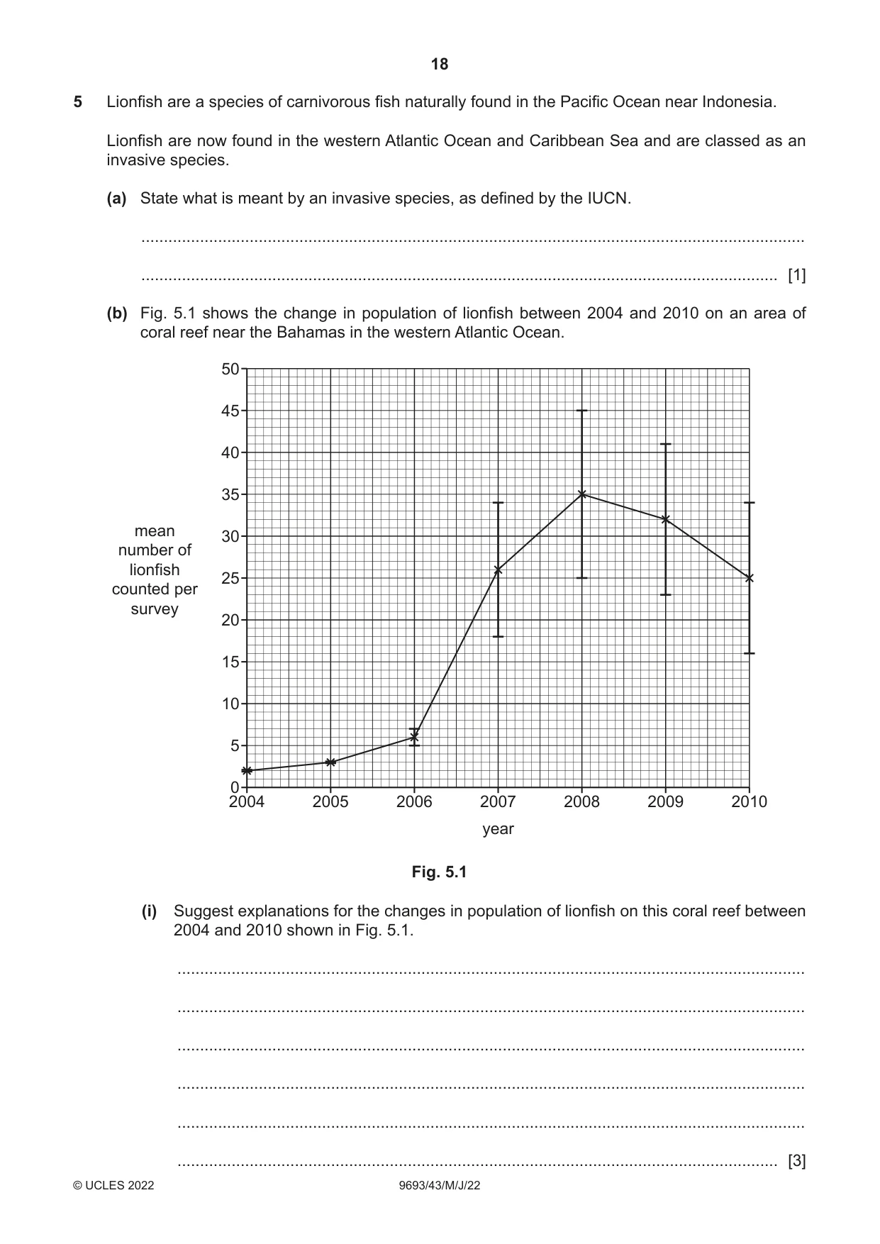 Cambridge A Level Marine Science 9693 2022 May/June Paper 4 · Variant 3 question paper, page 18 of 24