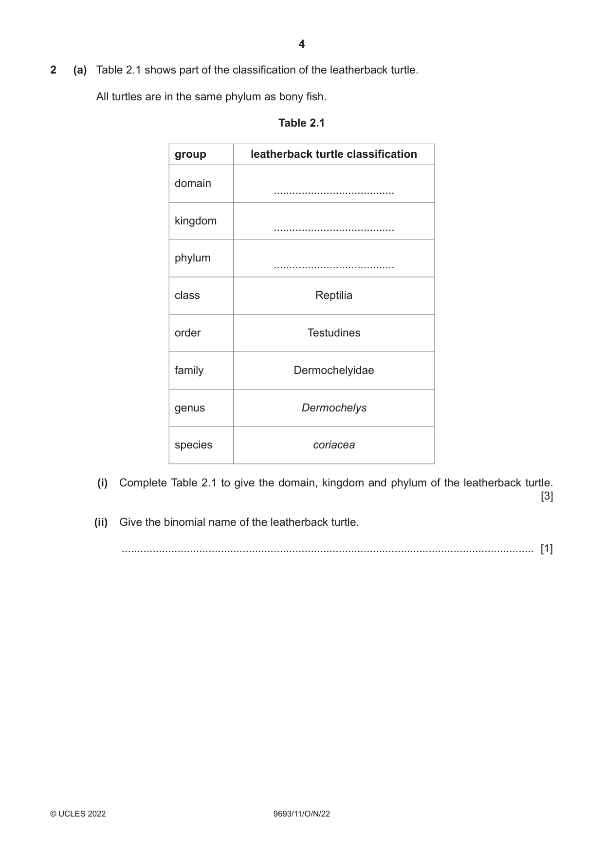 Cambridge A Level Marine Science 9693 2022 Oct/Nov Paper 1 · Variant 1 question paper, page 4 of 12
