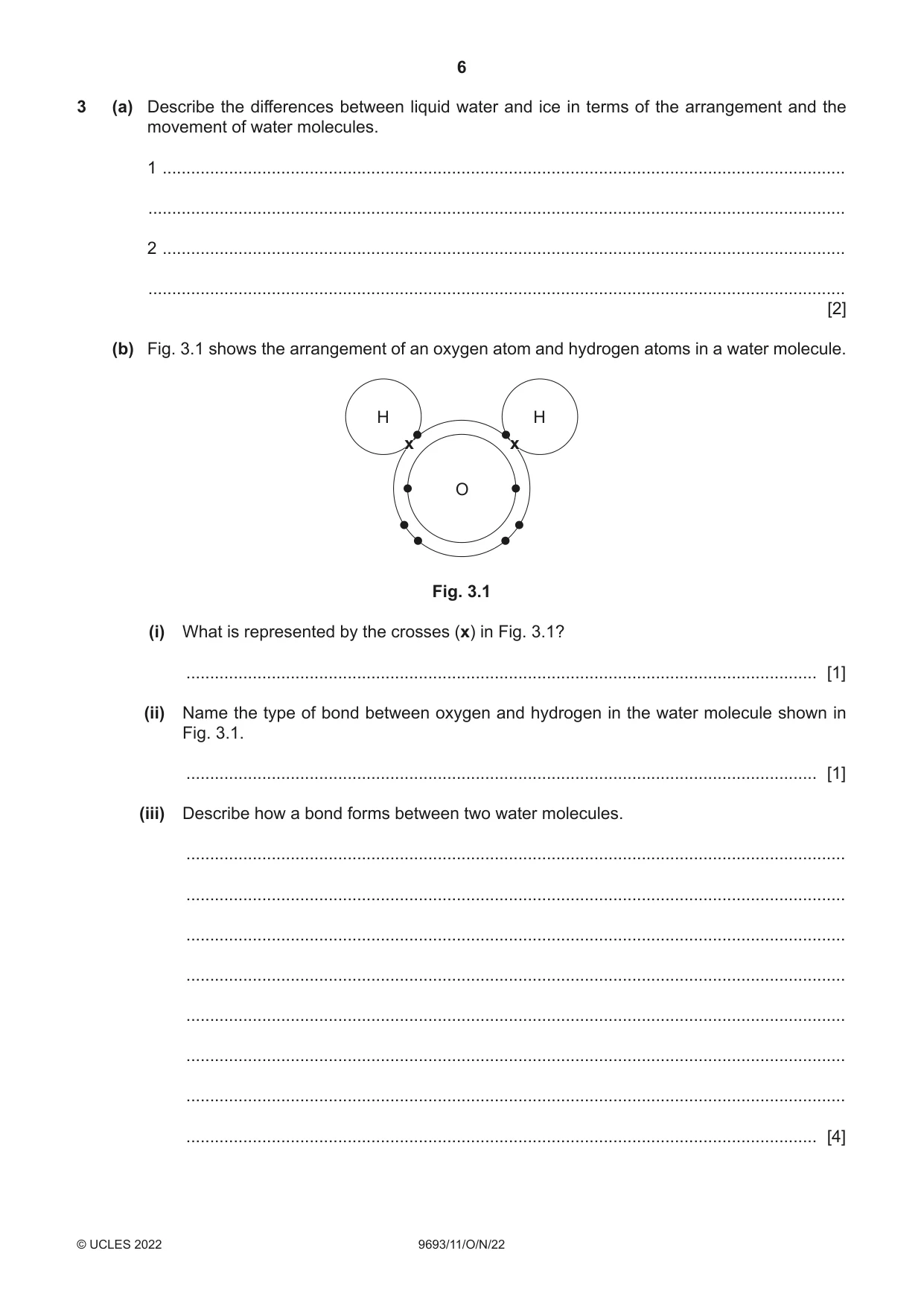 Cambridge A Level Marine Science 9693 2022 Oct/Nov Paper 1 · Variant 1 question paper, page 6 of 12