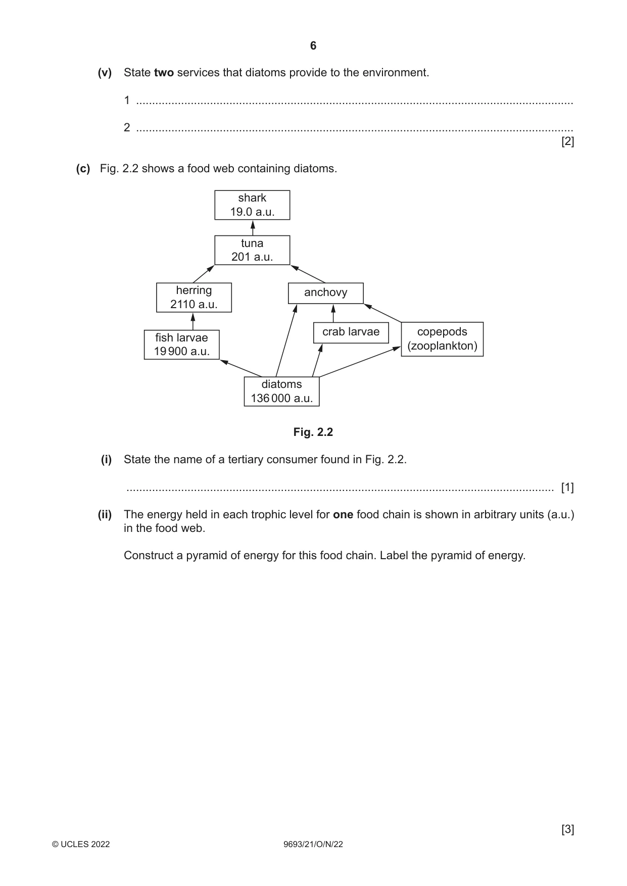 Cambridge A Level Marine Science 9693 2022 Oct/Nov Paper 2 · Variant 1 question paper, page 6 of 16