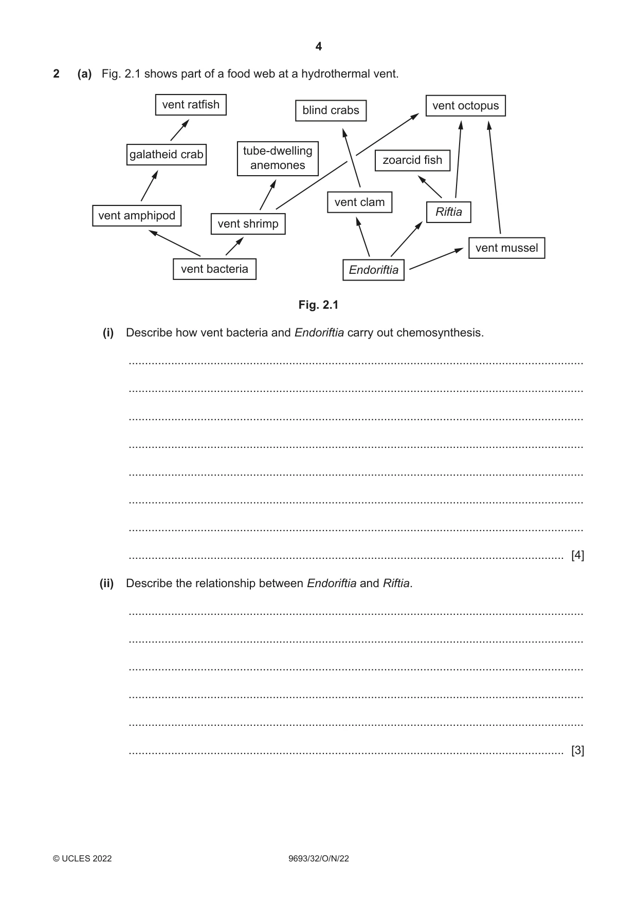 Cambridge A Level Marine Science 9693 2022 Oct/Nov Paper 3 · Variant 2 question paper, page 4 of 12