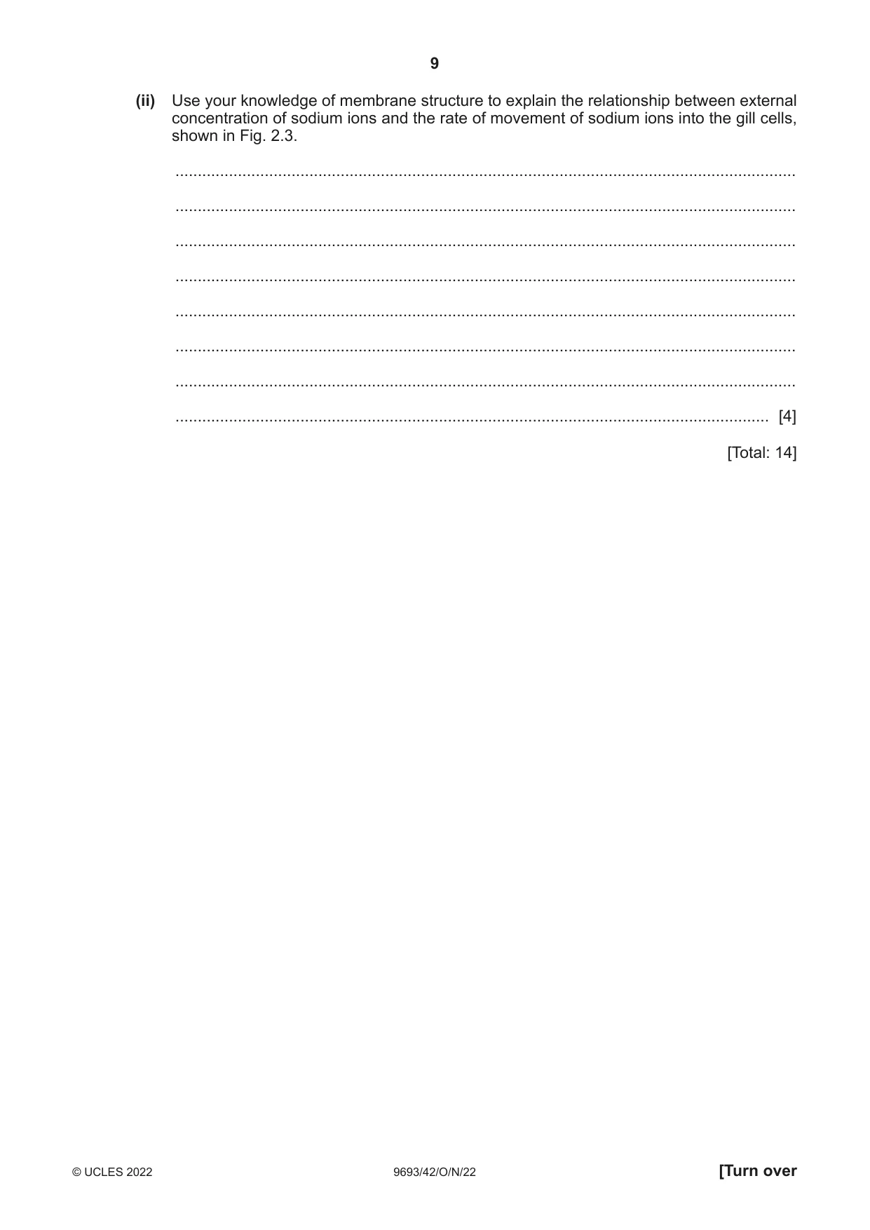 Cambridge A Level Marine Science 9693 2022 Oct/Nov Paper 4 · Variant 2 question paper, page 9 of 20