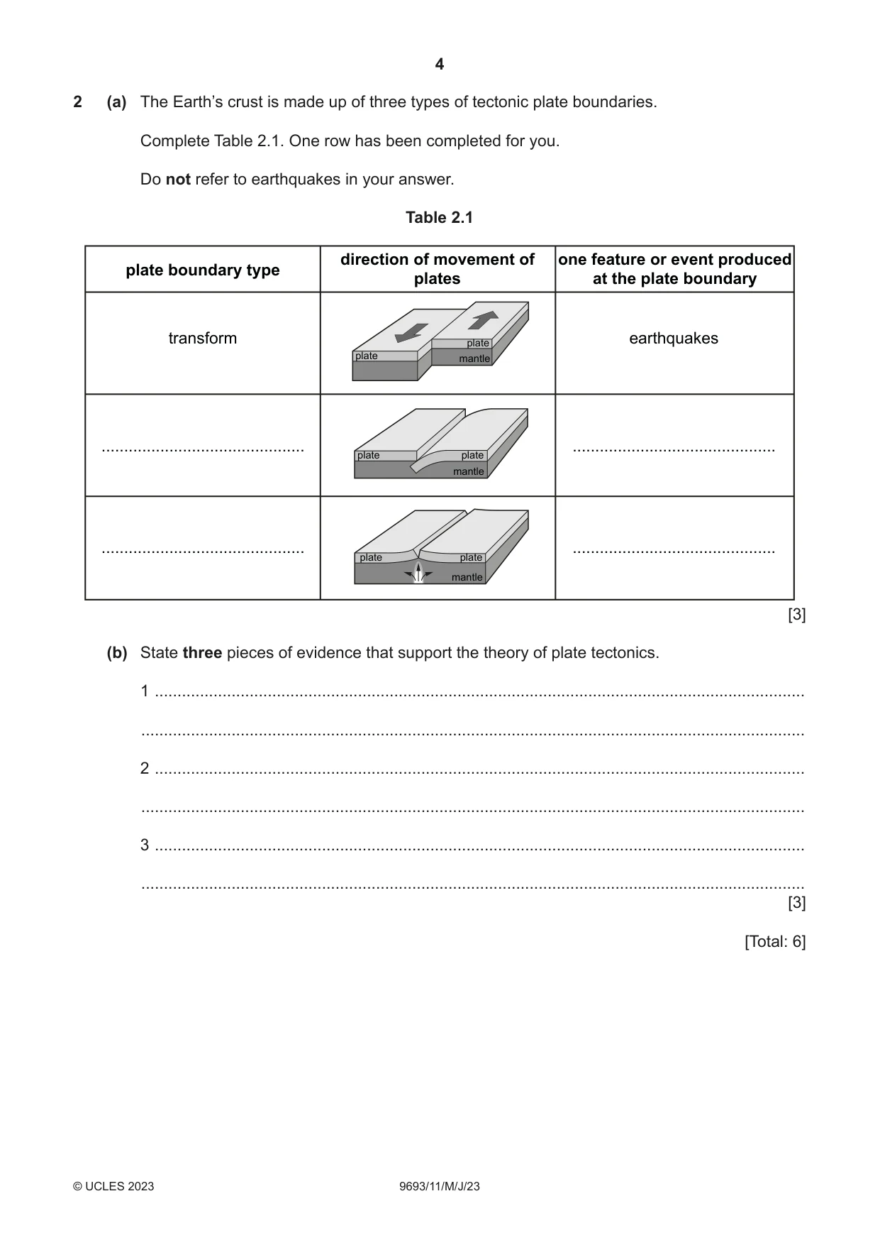 Cambridge A Level Marine Science 9693 2023 May/June Paper 1 · Variant 1 question paper, page 4 of 16