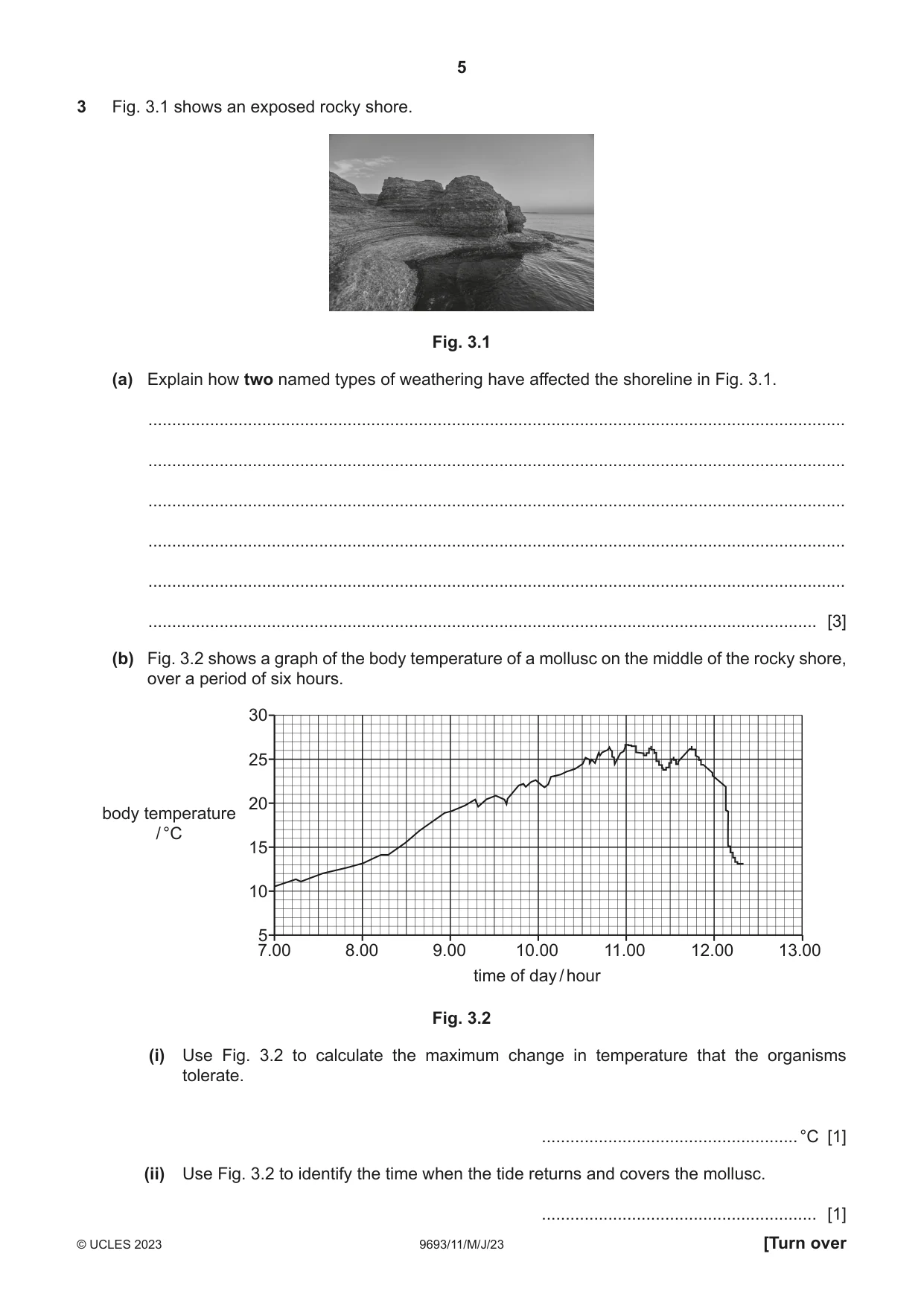 Cambridge A Level Marine Science 9693 2023 May/June Paper 1 · Variant 1 question paper, page 5 of 16