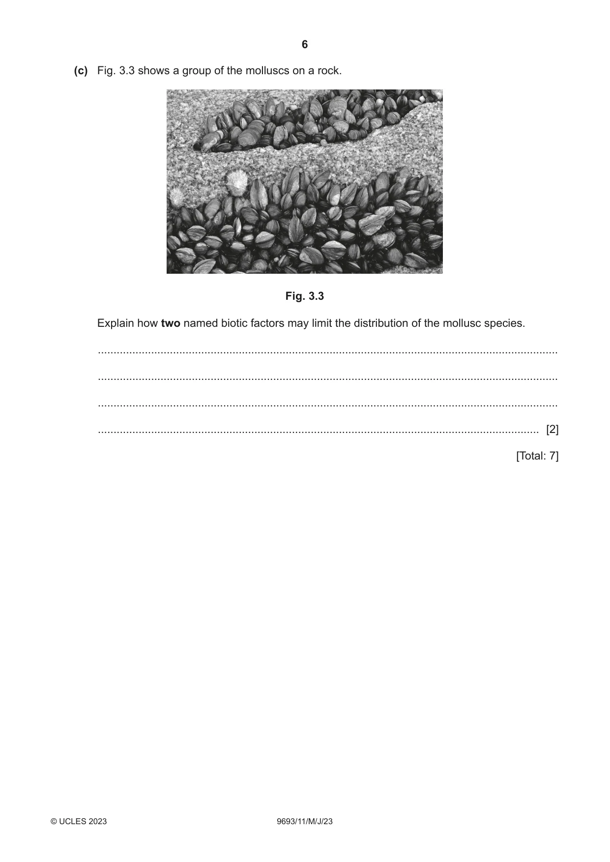 Cambridge A Level Marine Science 9693 2023 May/June Paper 1 · Variant 1 question paper, page 6 of 16
