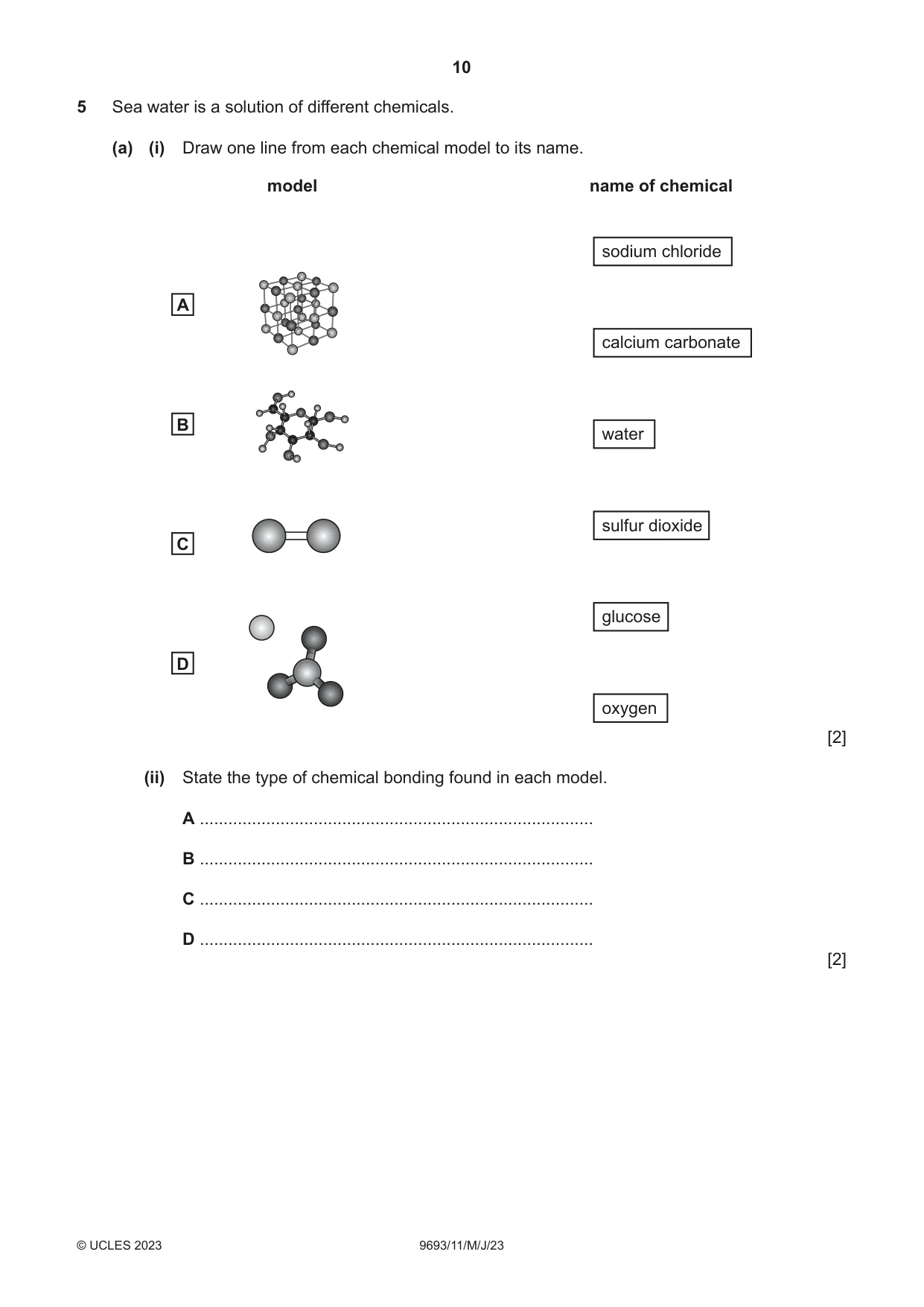 Cambridge A Level Marine Science 9693 2023 May/June Paper 1 · Variant 1 question paper, page 10 of 16