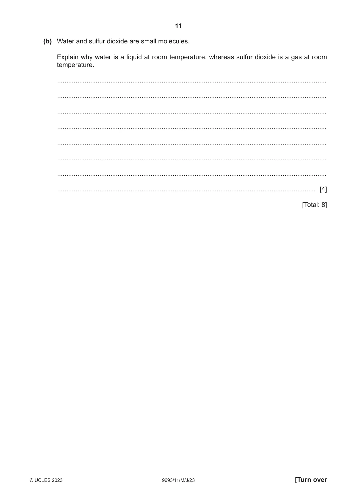 Cambridge A Level Marine Science 9693 2023 May/June Paper 1 · Variant 1 question paper, page 11 of 16