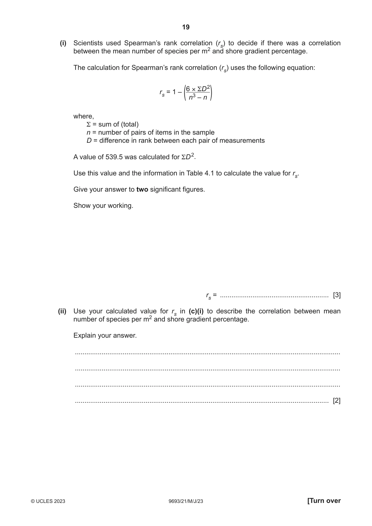 Cambridge A Level Marine Science 9693 2023 May/June Paper 2 · Variant 1 question paper, page 19 of 28