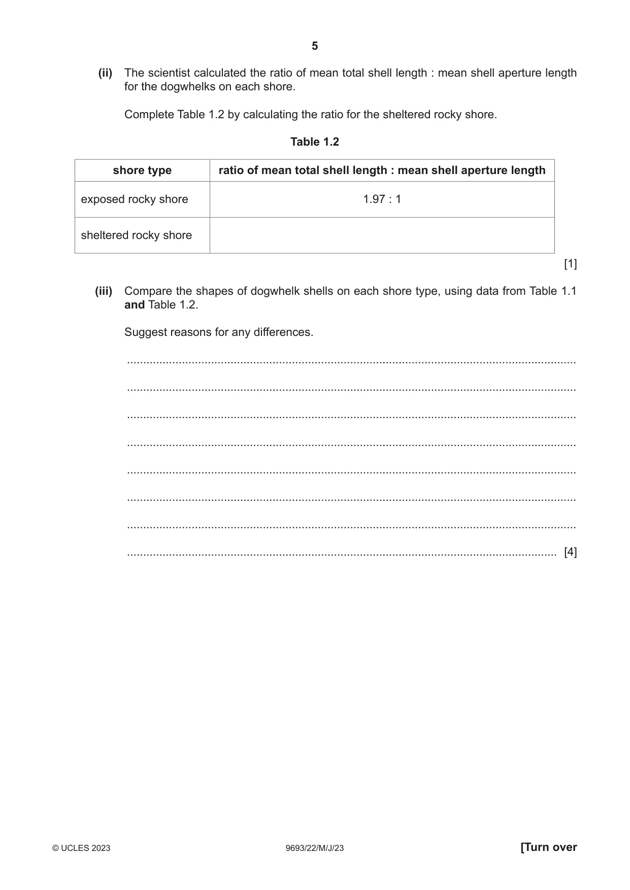 Cambridge A Level Marine Science 9693 2023 May/June Paper 2 · Variant 2 question paper, page 5 of 28
