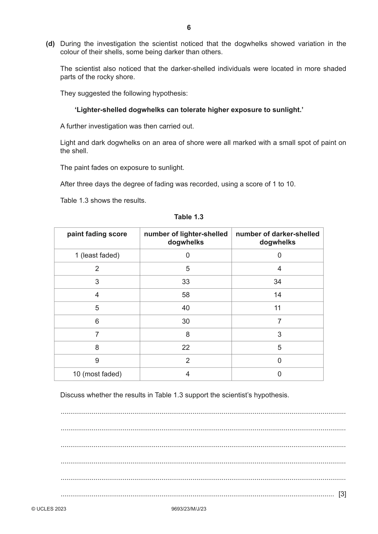 Cambridge A Level Marine Science 9693 2023 May/June Paper 2 · Variant 3 question paper, page 6 of 28