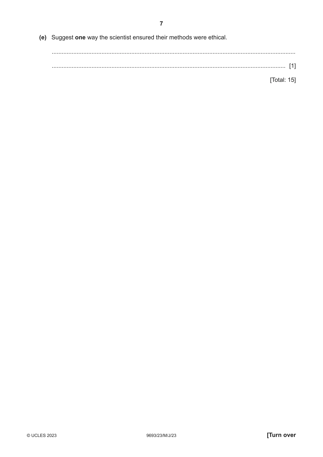 Cambridge A Level Marine Science 9693 2023 May/June Paper 2 · Variant 3 question paper, page 7 of 28