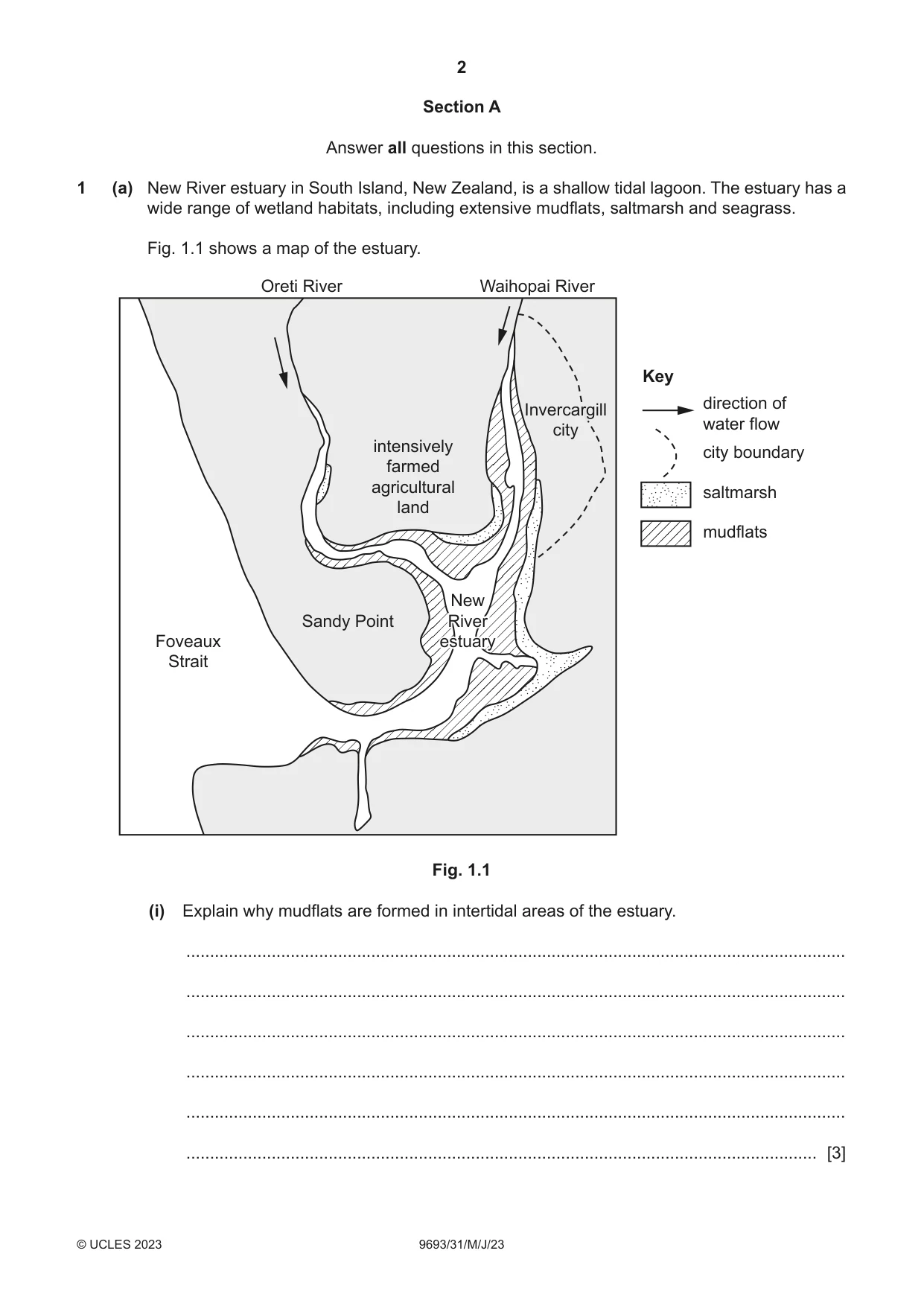 Cambridge A Level Marine Science 9693 2023 May/June Paper 3 · Variant 1 question paper, page 2 of 16