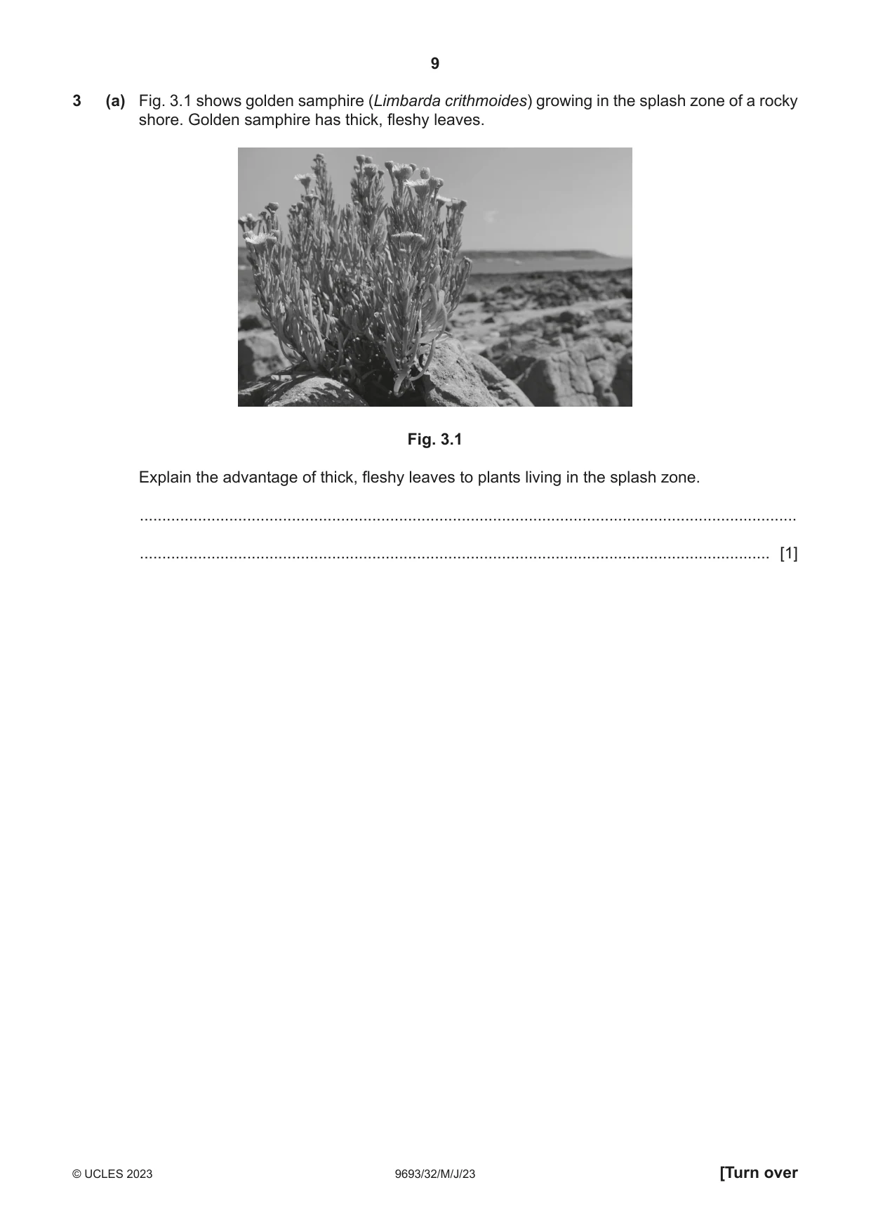 Cambridge A Level Marine Science 9693 2023 May/June Paper 3 · Variant 2 question paper, page 9 of 16