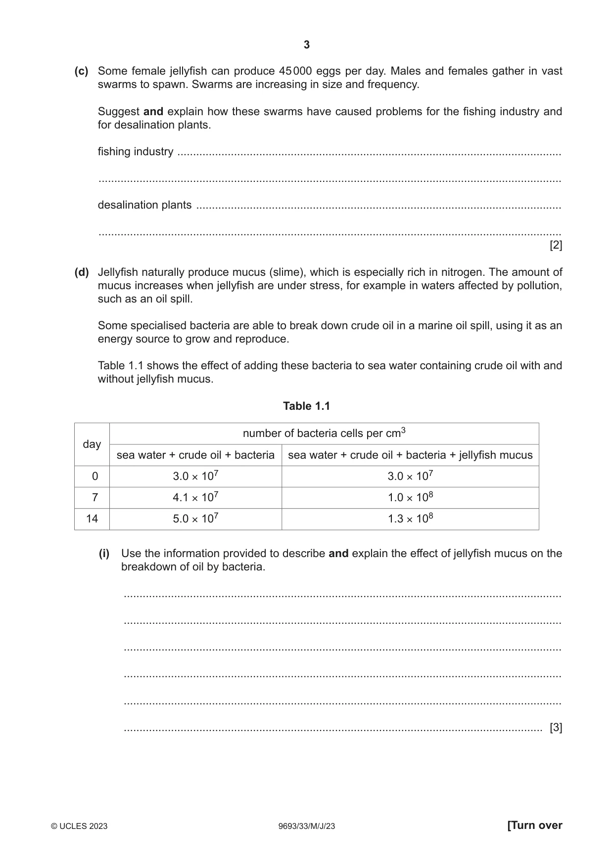Cambridge A Level Marine Science 9693 2023 May/June Paper 3 · Variant 3 question paper, page 3 of 16
