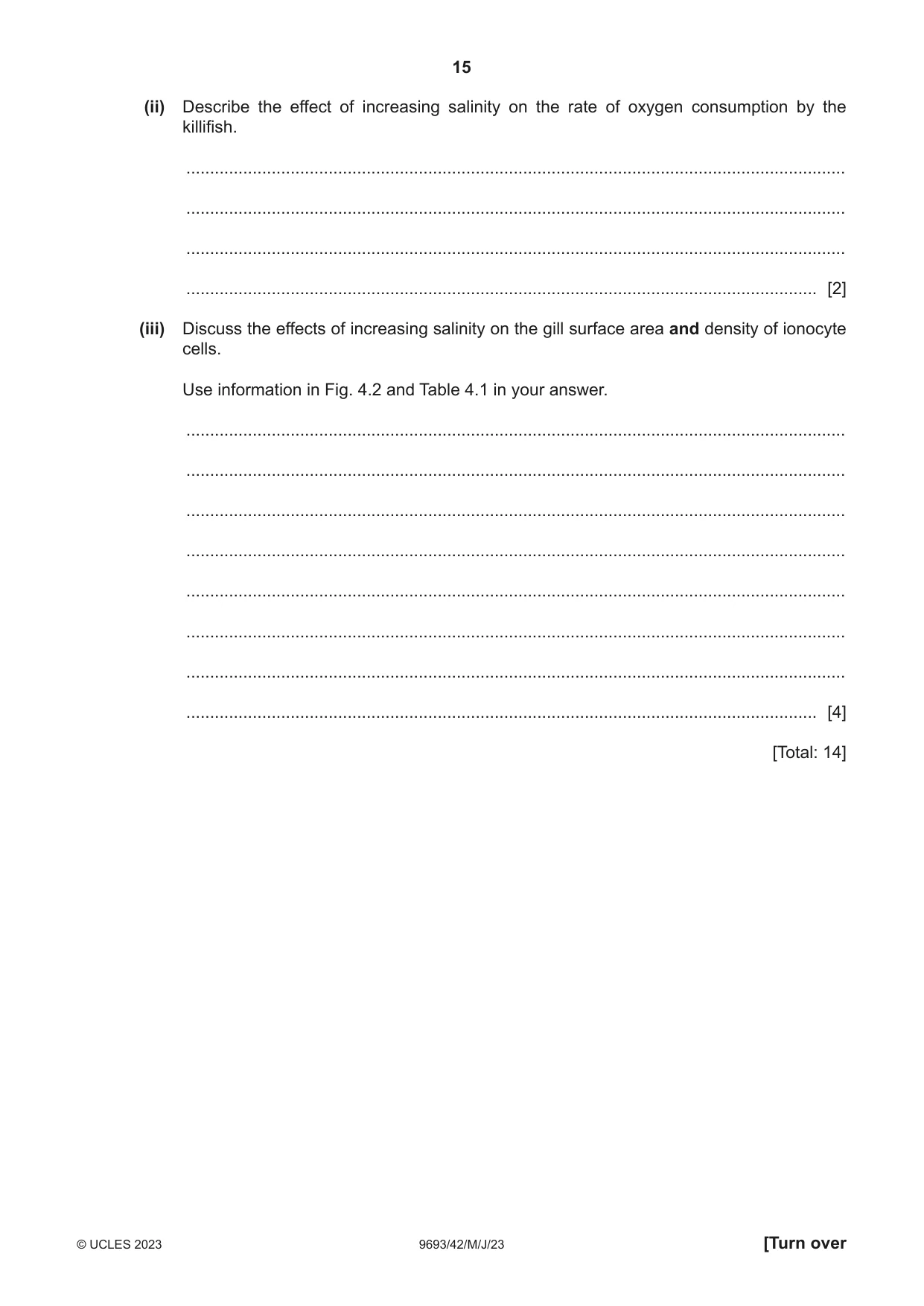 Cambridge A Level Marine Science 9693 2023 May/June Paper 4 · Variant 2 question paper, page 15 of 20