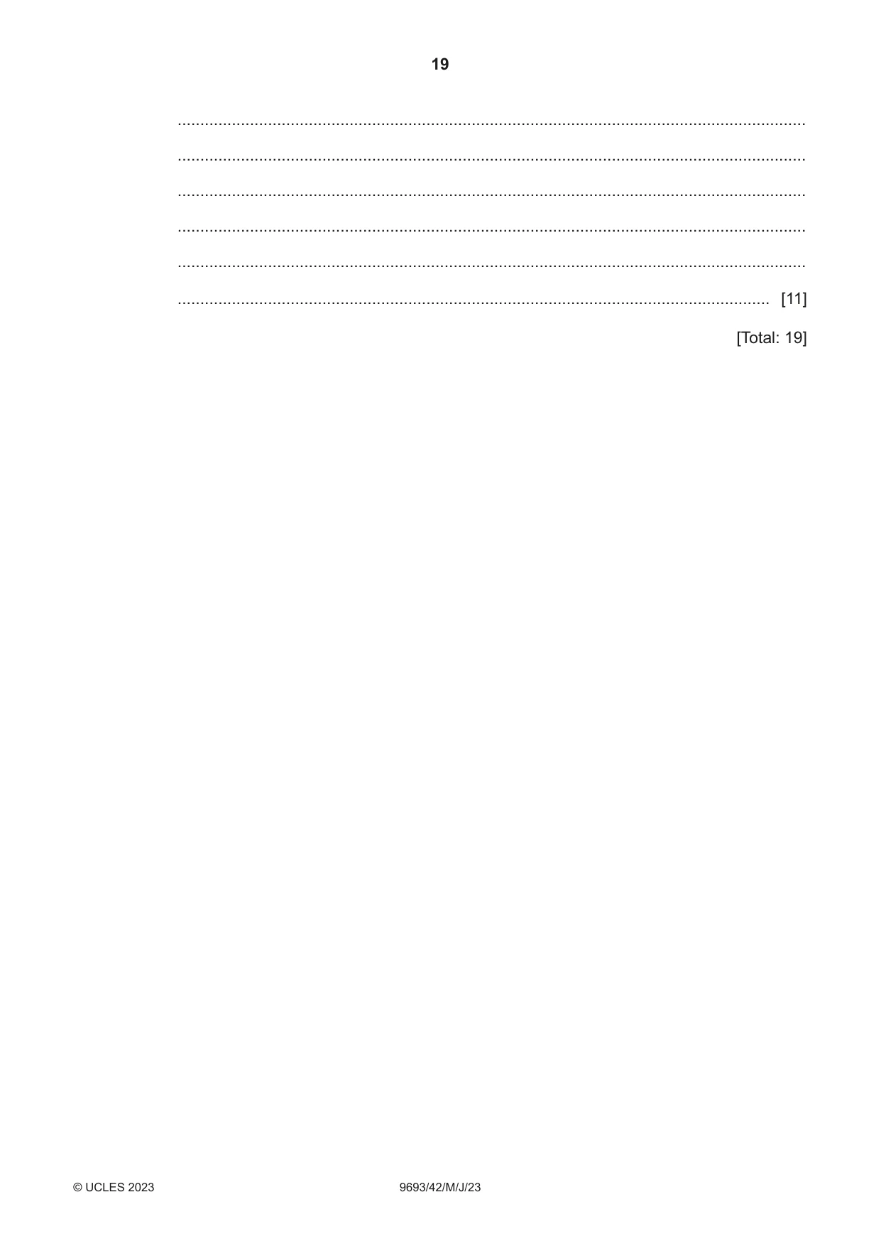Cambridge A Level Marine Science 9693 2023 May/June Paper 4 · Variant 2 question paper, page 19 of 20