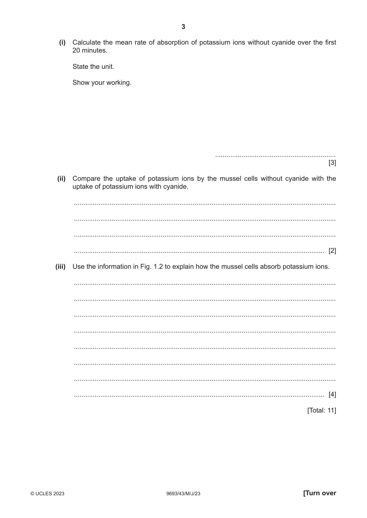 Cambridge A Level Marine Science 9693 2023 May/June Paper 4 · Variant 3 question paper, page 3 of 20
