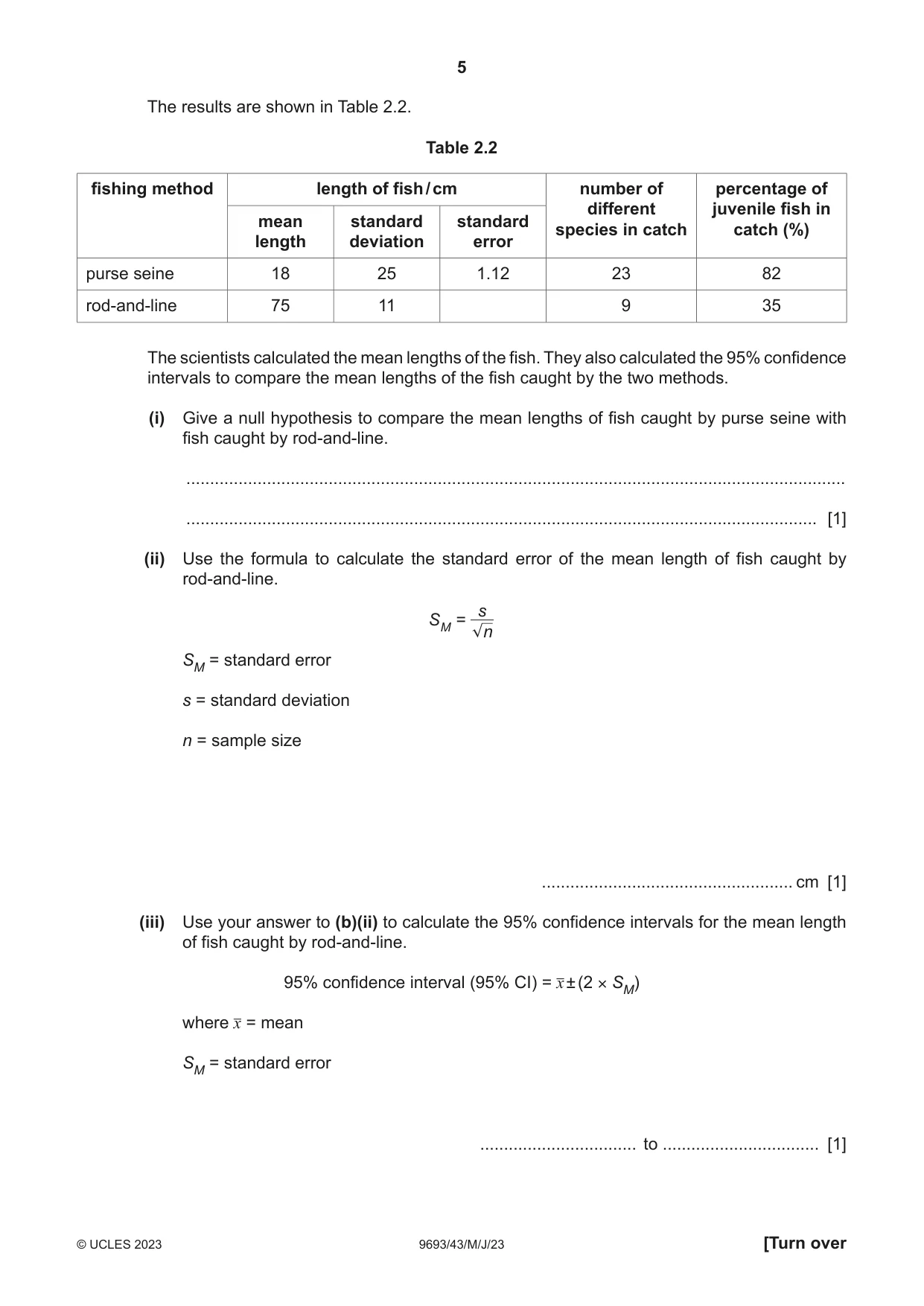 Cambridge A Level Marine Science 9693 2023 May/June Paper 4 · Variant 3 question paper, page 5 of 20