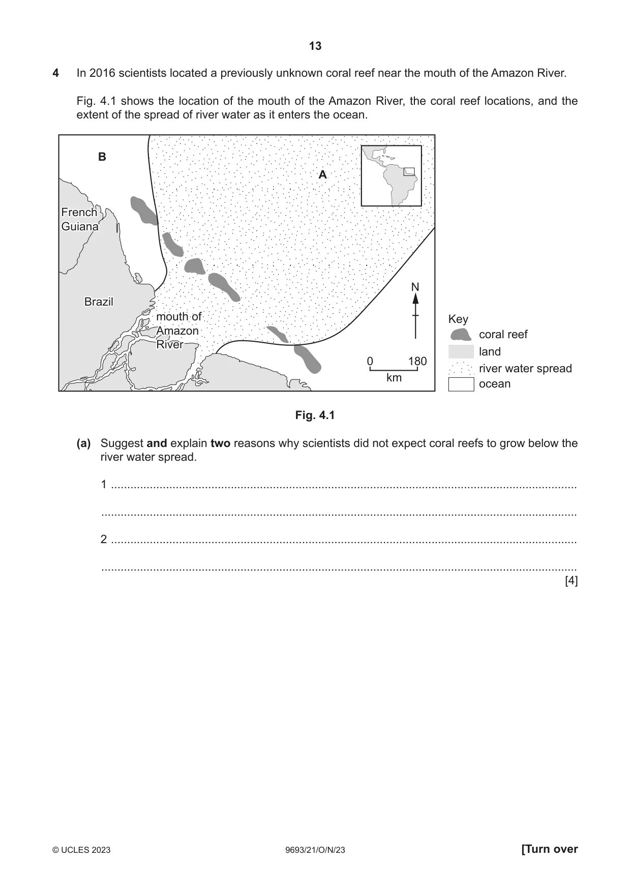 Cambridge A Level Marine Science 9693 2023 Oct/Nov Paper 2 · Variant 1 question paper, page 13 of 16