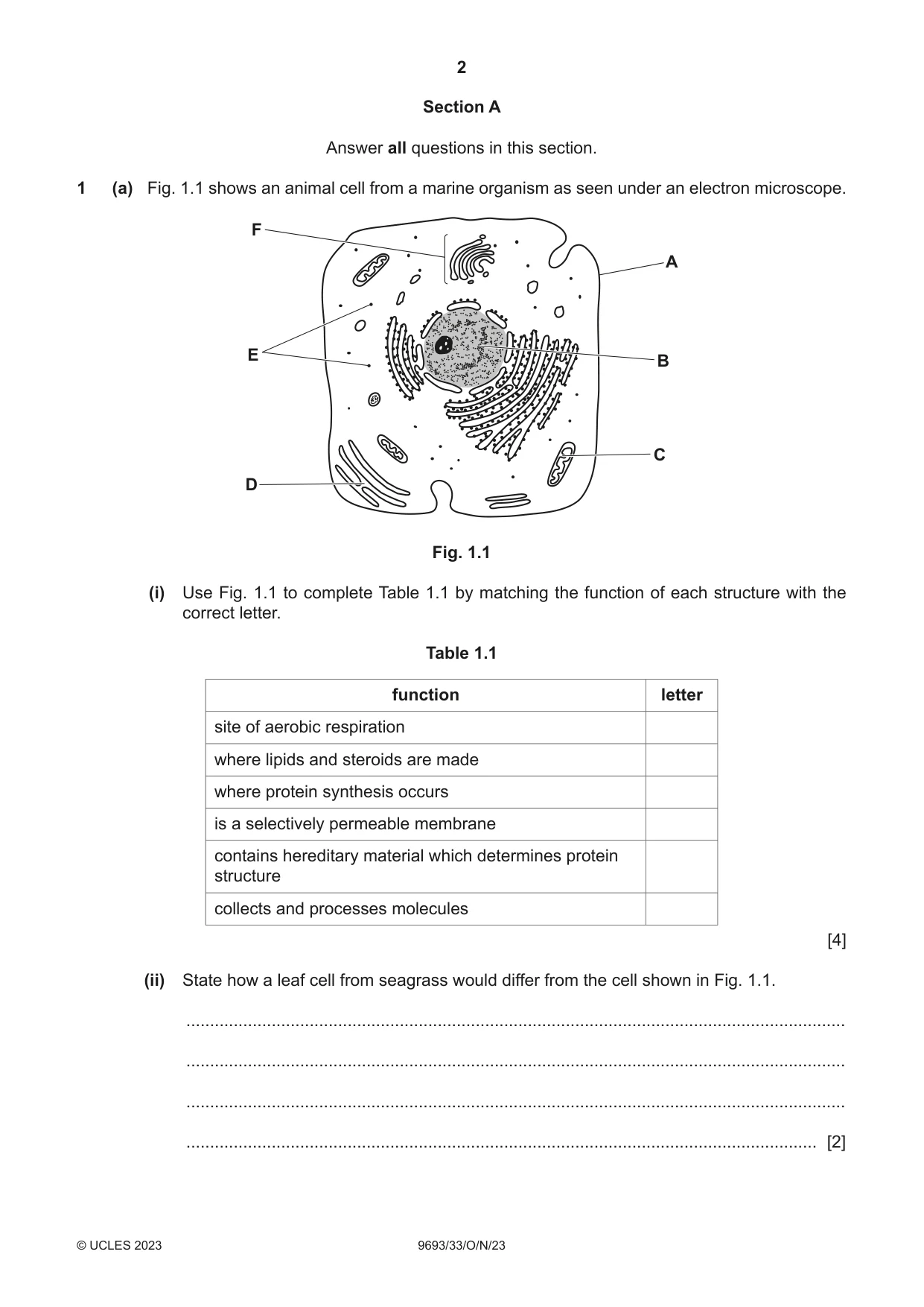 Cambridge A Level Marine Science 9693 2023 Oct/Nov Paper 3 · Variant 3 question paper, page 2 of 16