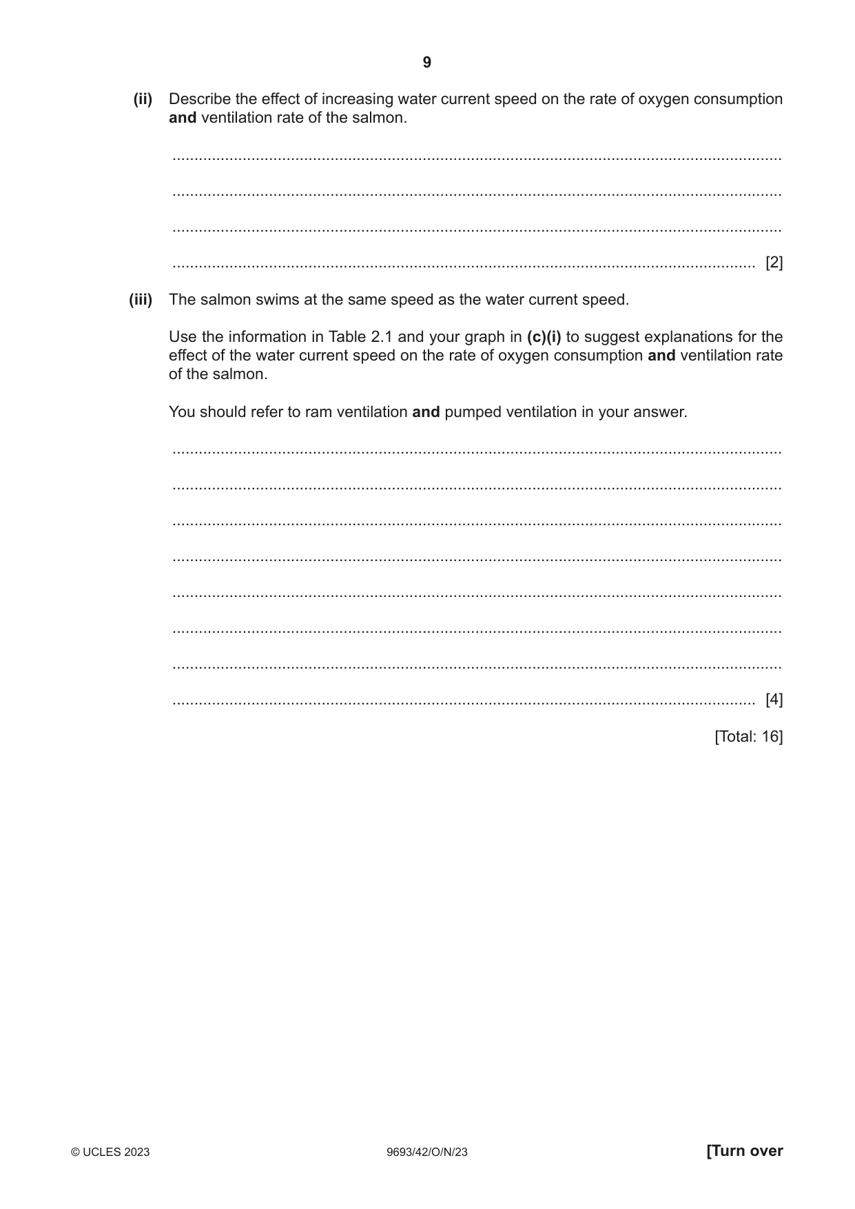 Cambridge A Level Marine Science 9693 2023 Oct/Nov Paper 4 · Variant 2 question paper, page 9 of 20