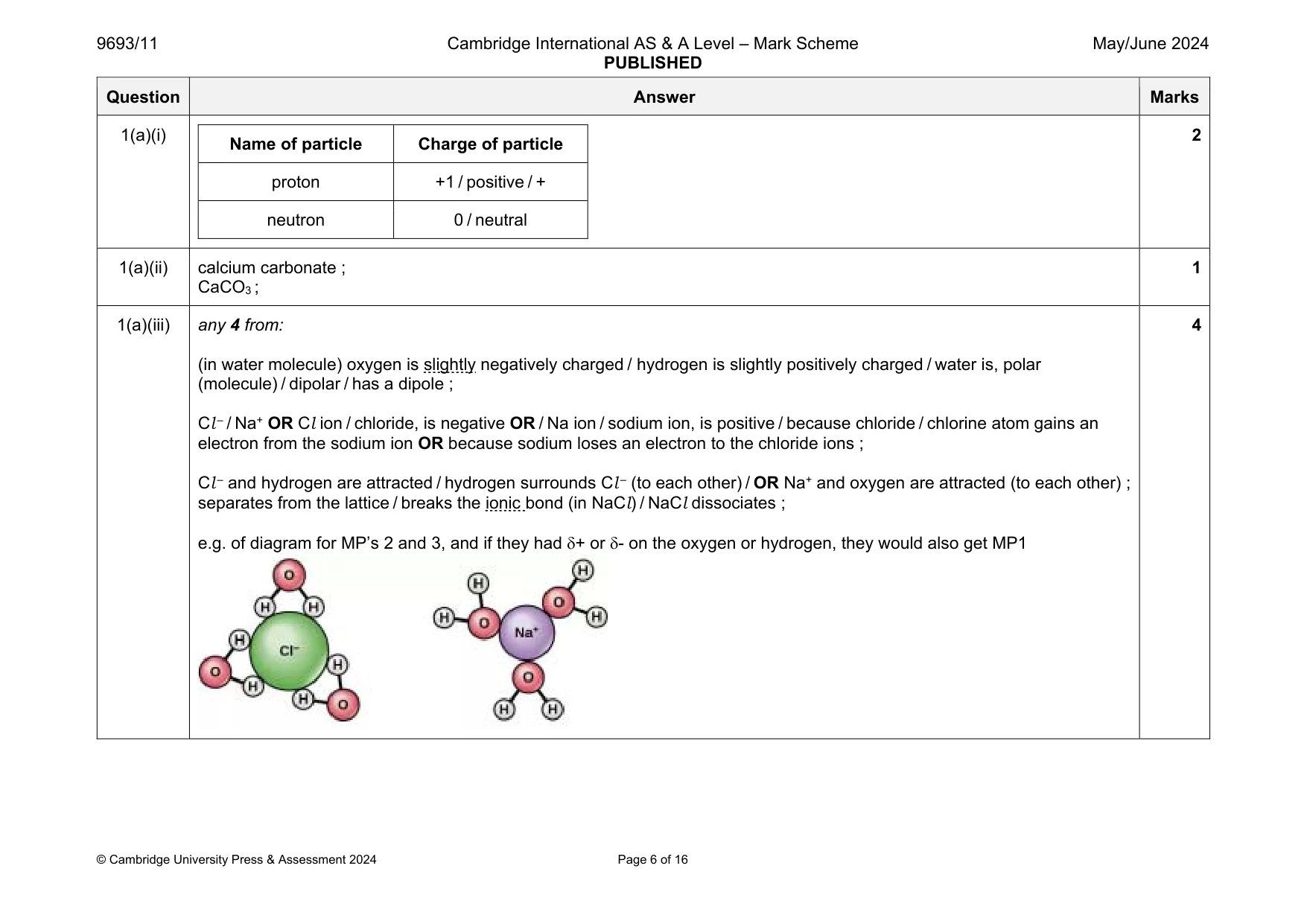 Mark scheme, page 6 of 16