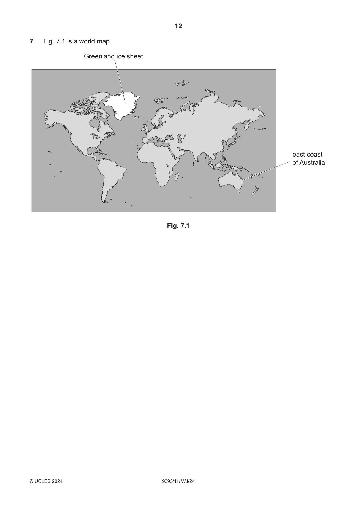 Cambridge A Level Marine Science 9693 2024 May/June Paper 1 · Variant 1 question paper, page 12 of 16